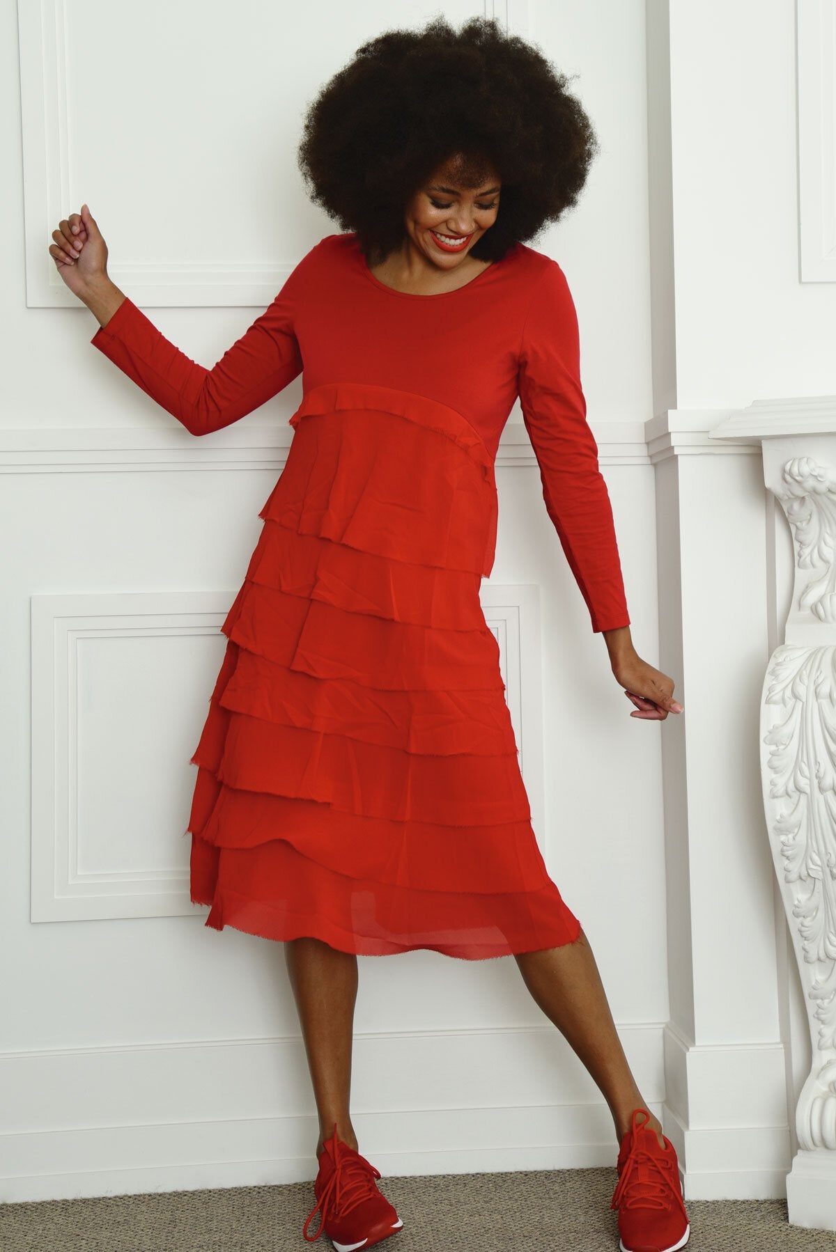 Curate Lighter Layer Dress - Red