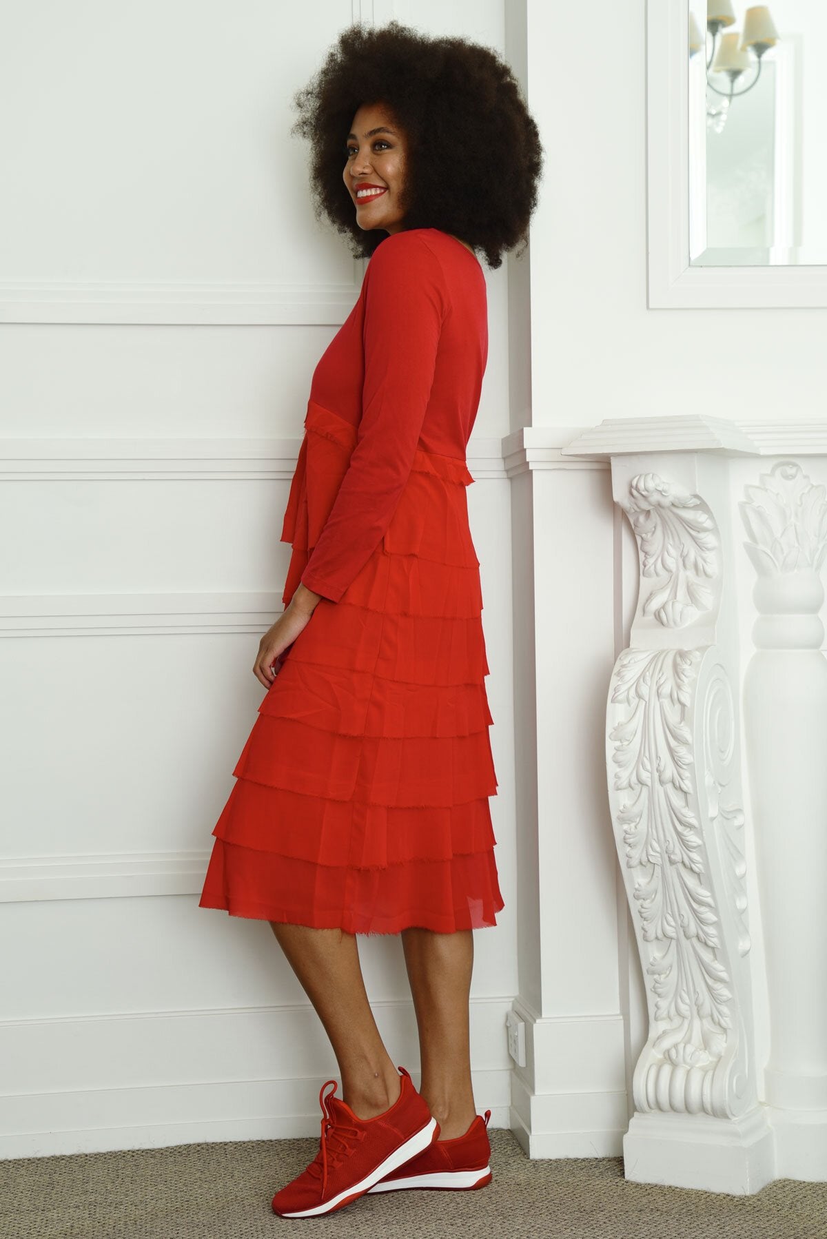 Curate Lighter Layer Dress - Red