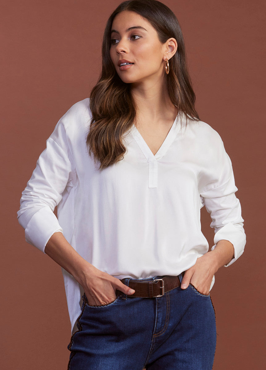 Loobies Story Luxe Top - Silk White