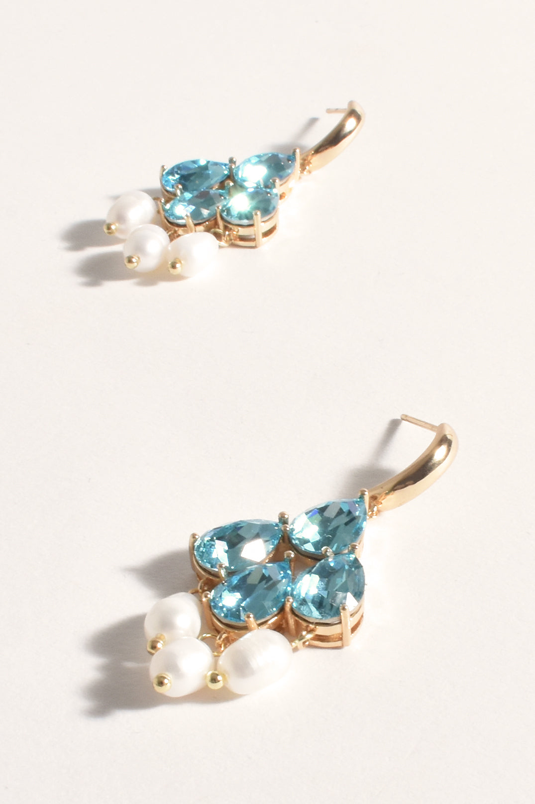 Adorne Earings Agean Glass Drop Earings - Turquoise