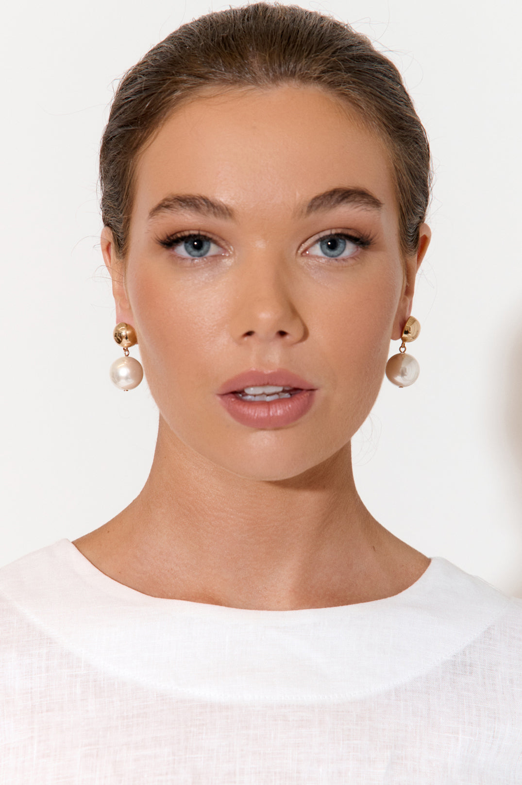 Adorne Dome Faux Pearl Earings - Available in 2 Colours