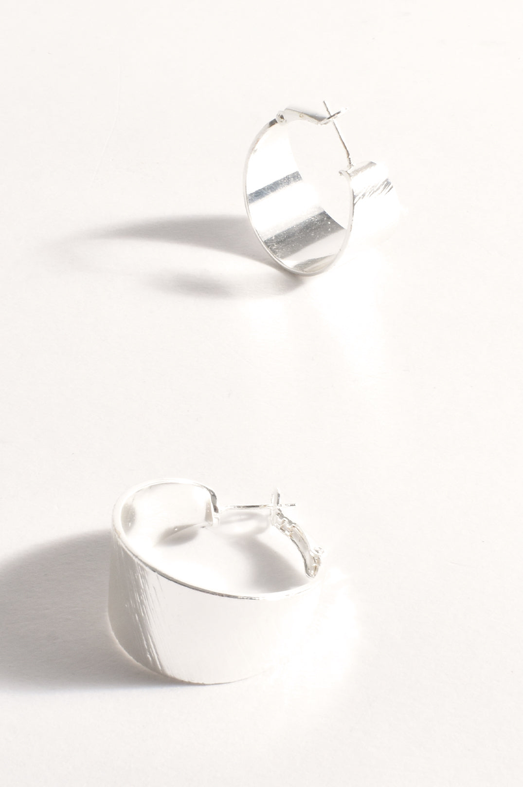 Adorne Wide Textured Hoops - Available in 2 colours