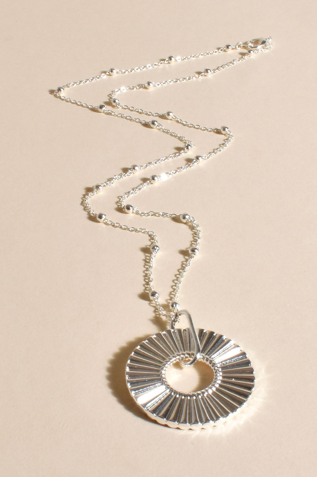 Adorne Sunrise Pendant Necklace - Silver