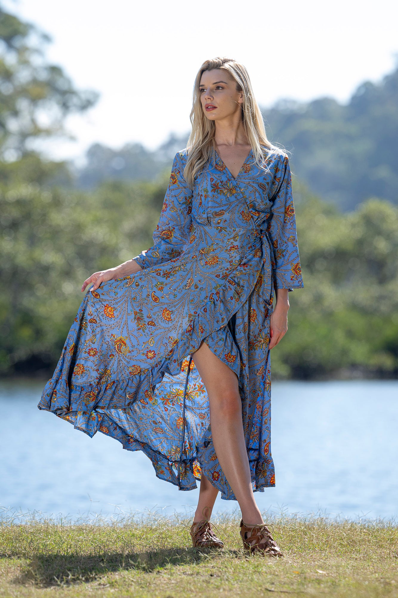 Cienna Janan Long Sleeve Wrap - Dress