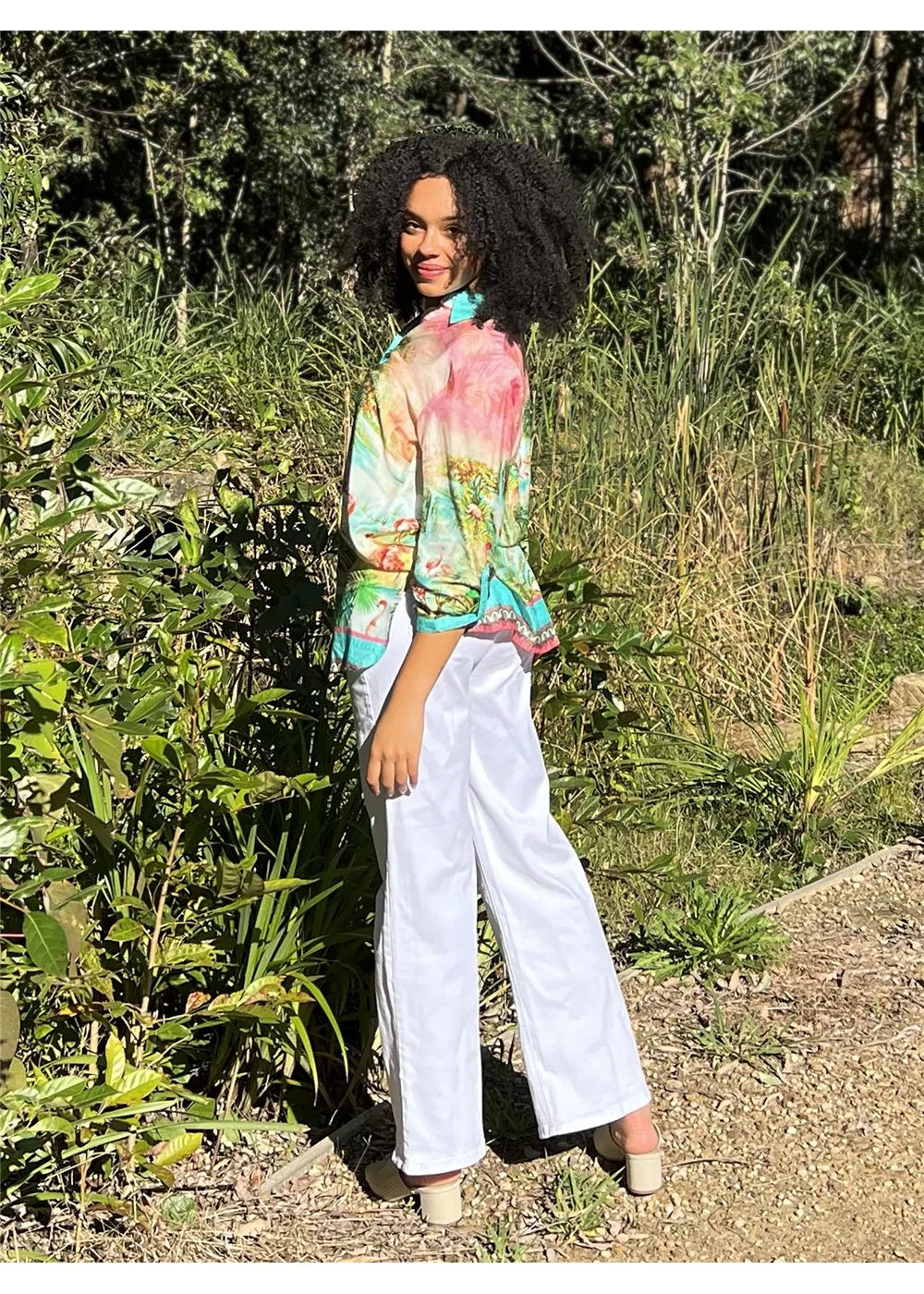 Cienna Flamingo Shirt - Print