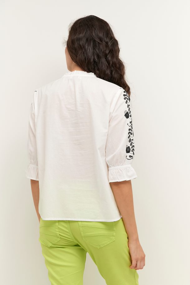 Cream Embroided River Blouse