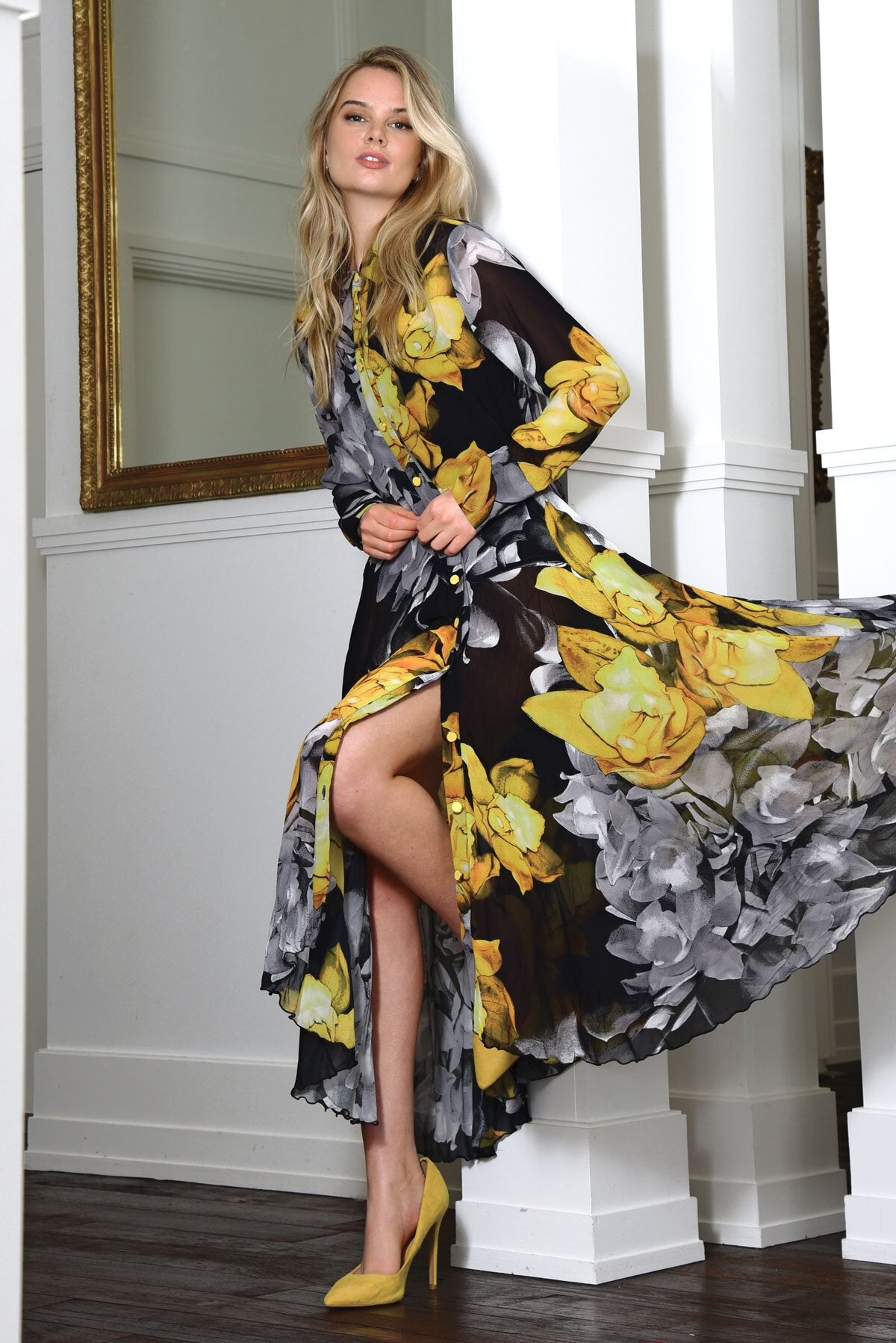 Curate Setting The Tone Dress - Yellow