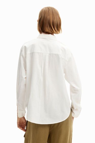 Desigual Crochet Detail Shirt - Off White