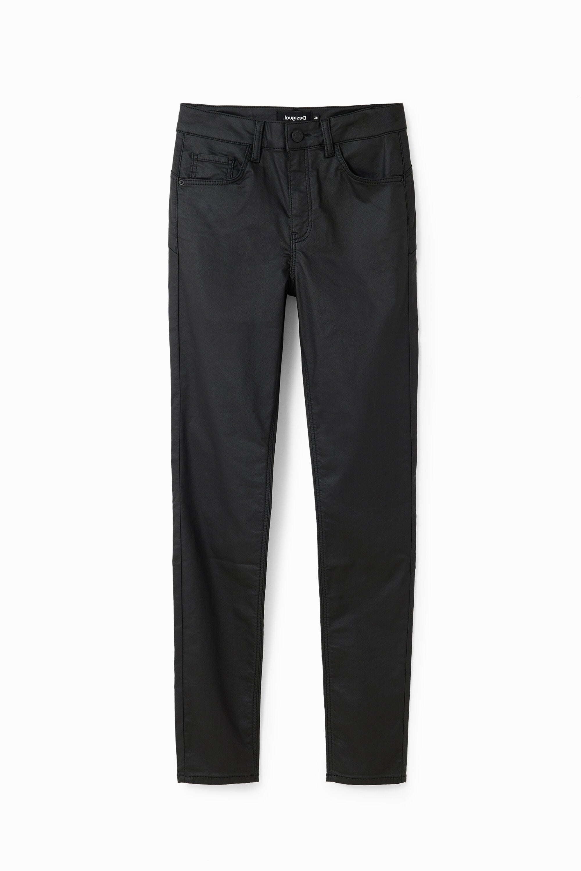 Desigual Faux Leather Pants - Marino