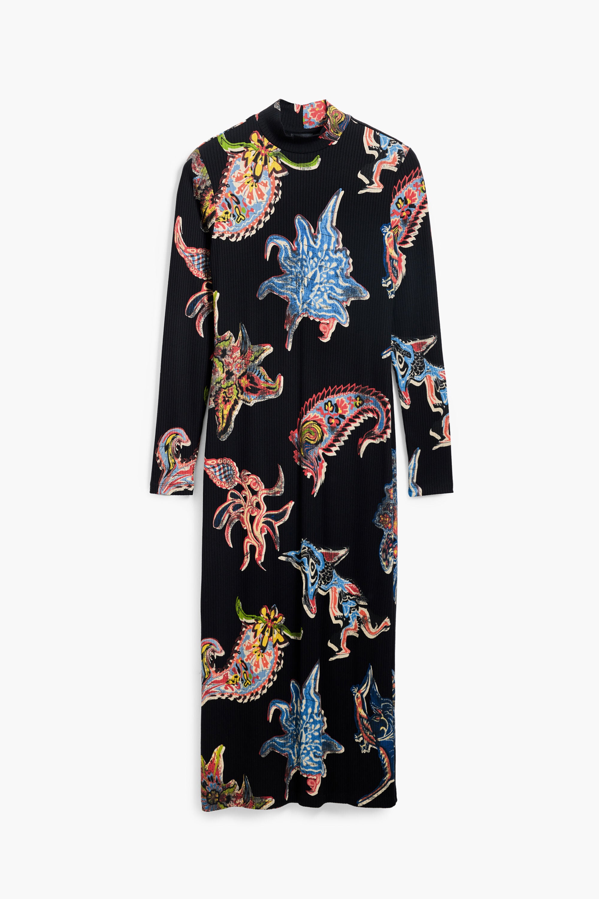 Desigual Midi Dress - Melted Paisleys - Black