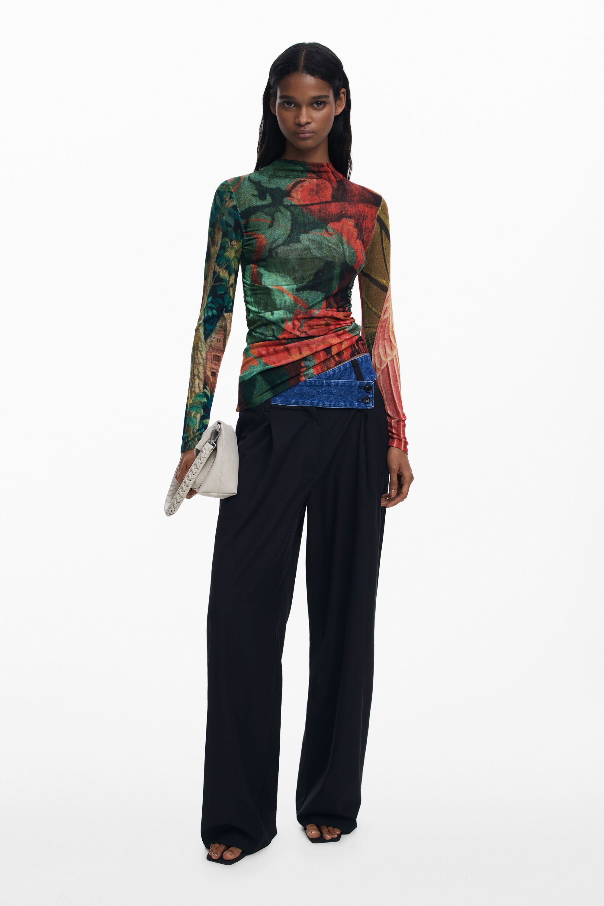 Desigual Monsieur Christian Lacroix Fitted Tapestry Print Top - Multi