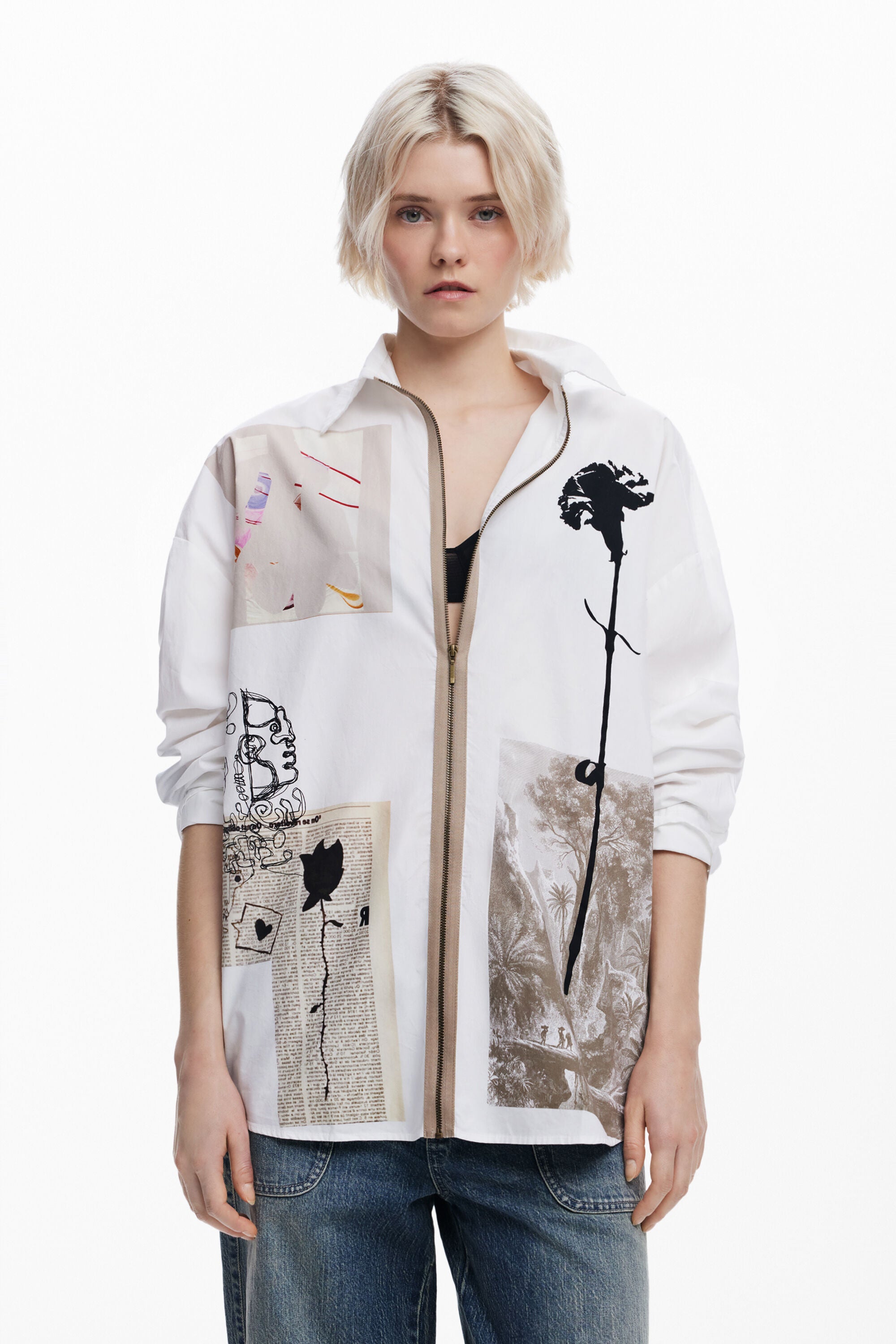 Desigual by M. Christian Lacroix Print Shirt - Off White
