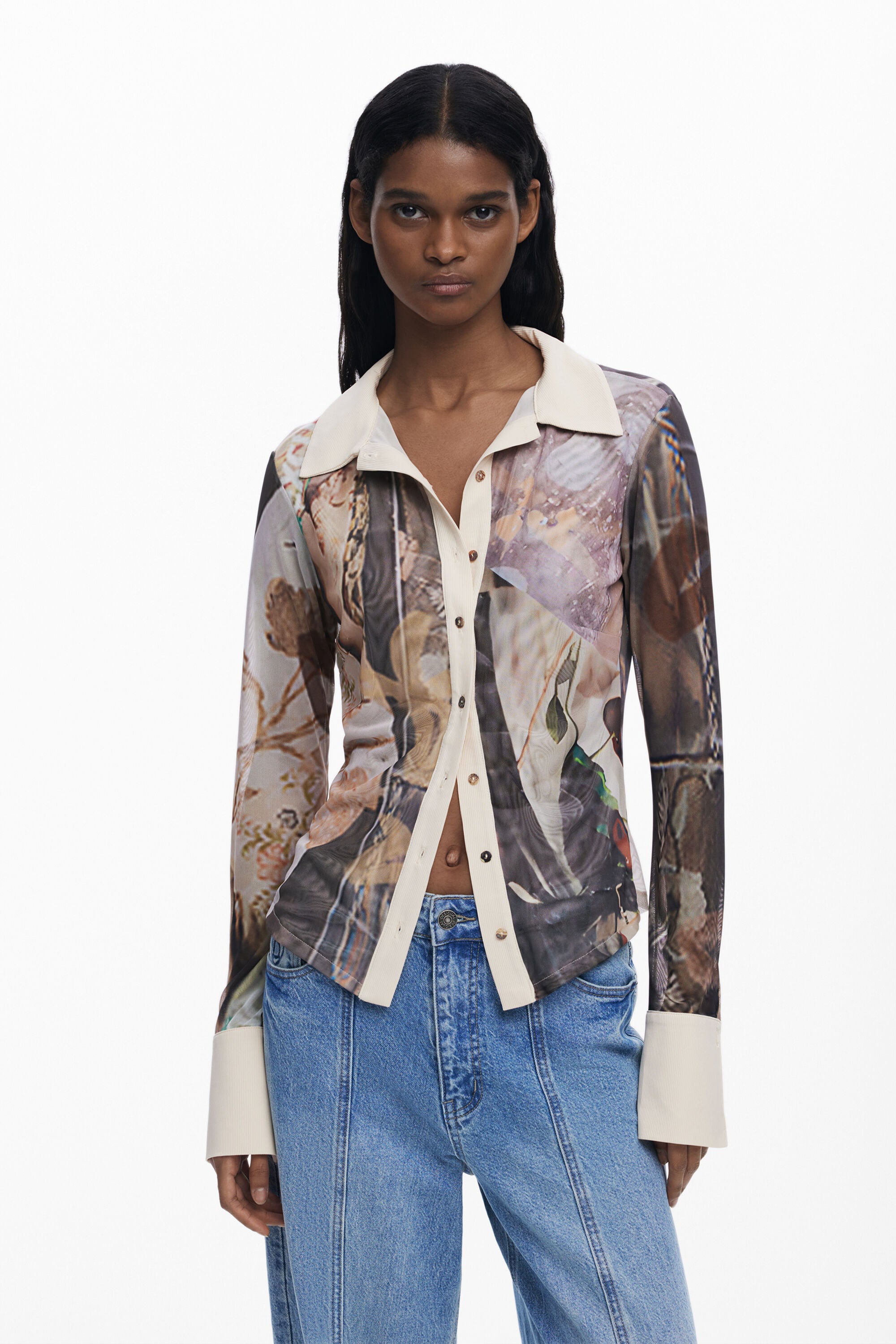 Desigual Arty Mesh Shirt 266110- Print