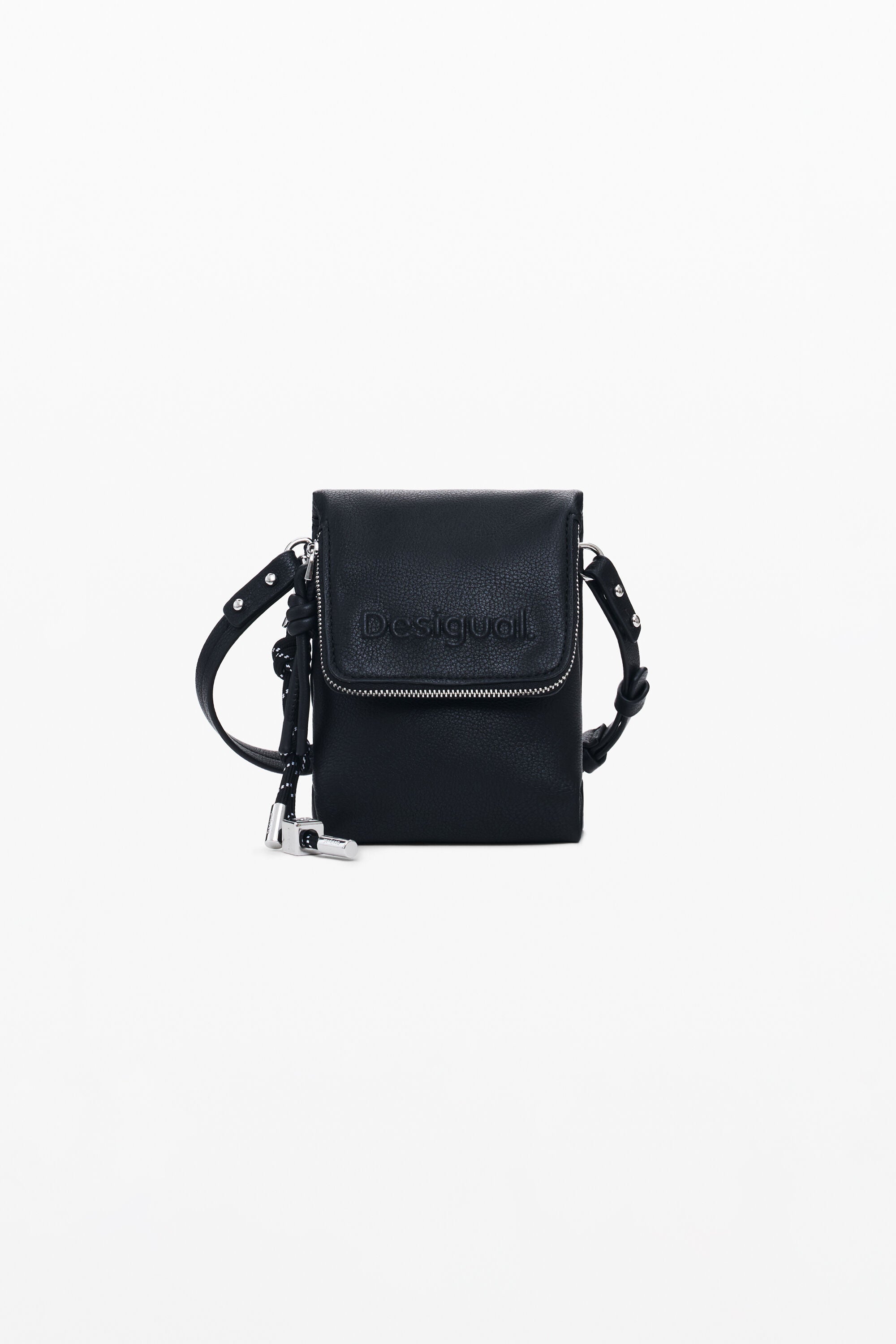 Desigual Faux Leather Compartment Cross-Body Bag - Black