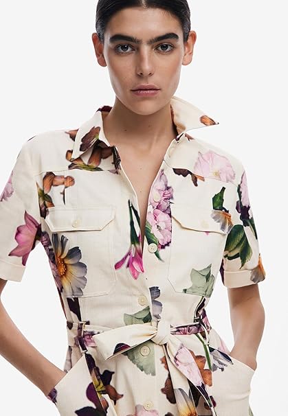 Desigual Monica Print Dress - Off White