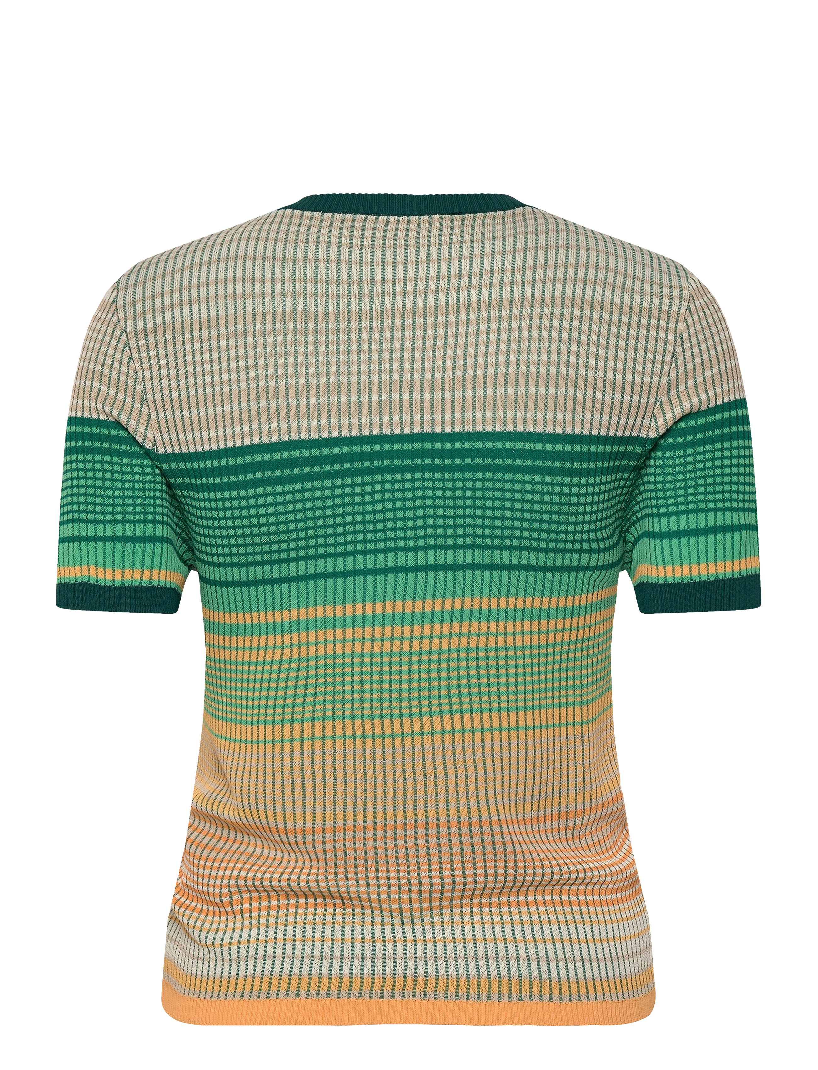 Desigual Ribbed Africa Print Top - Green/ Multi