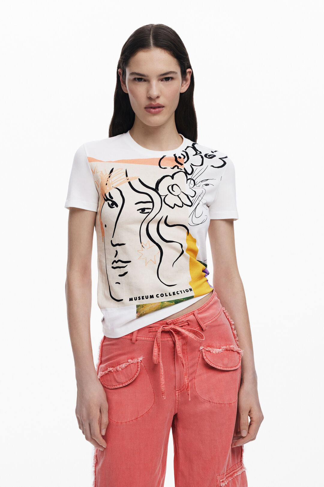 Desigual Arty Print T-shirt - Off White