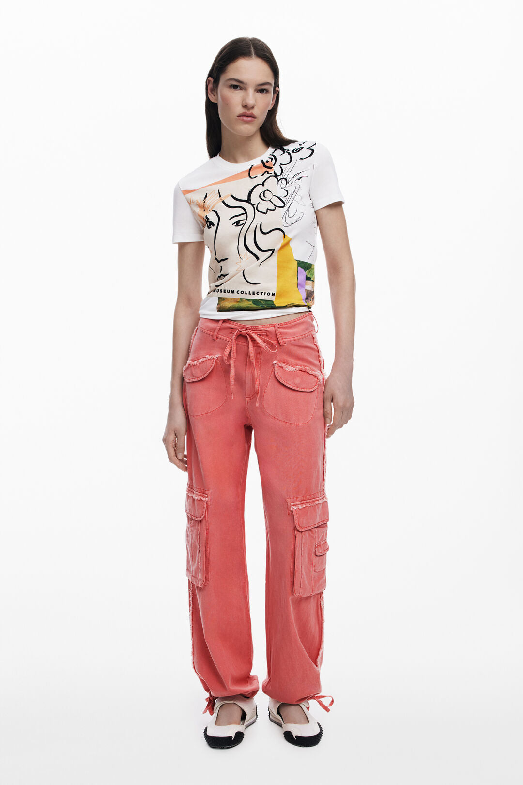 Desigual Arty Print T-shirt - Off White