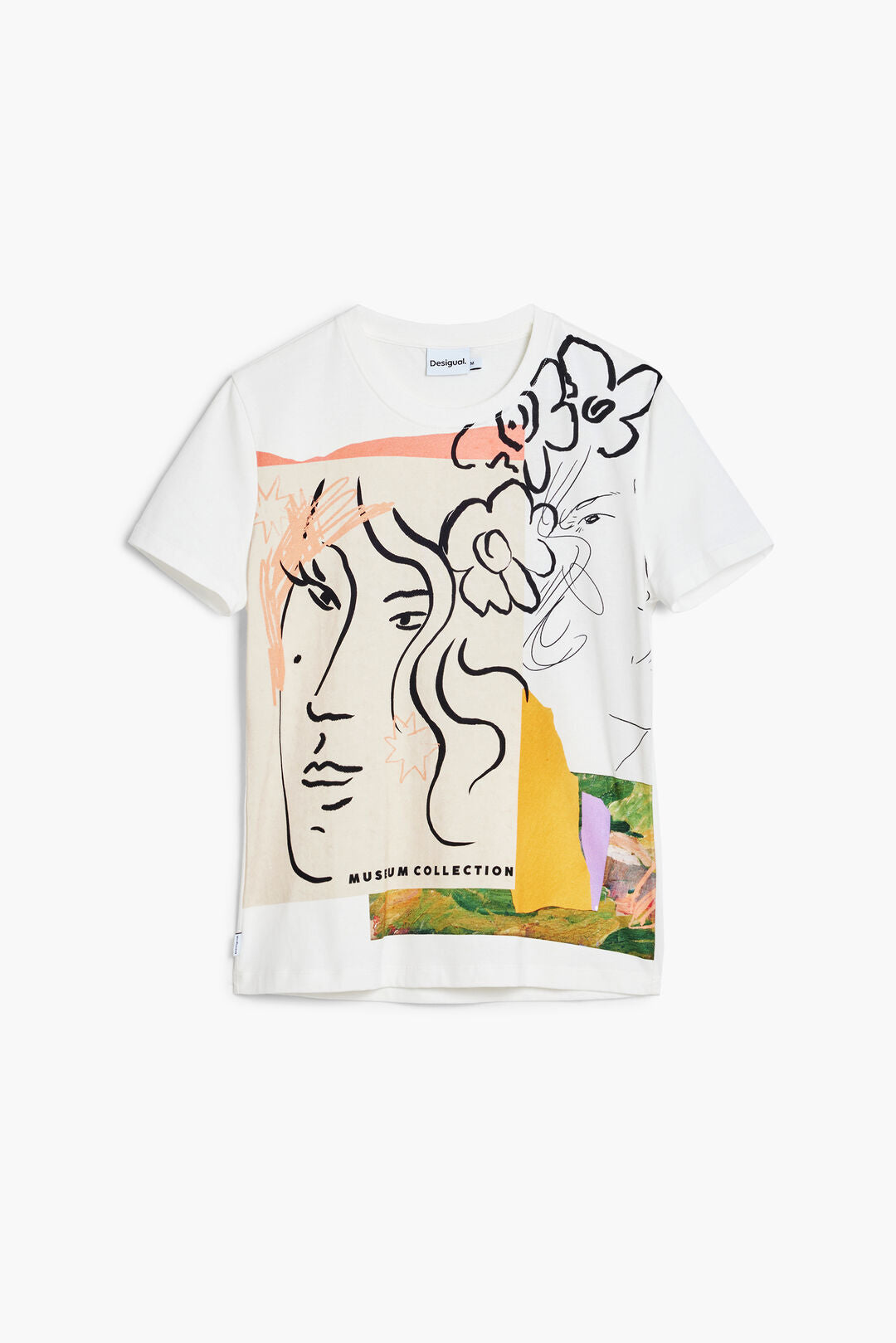 Desigual Arty Print T-shirt - Off White