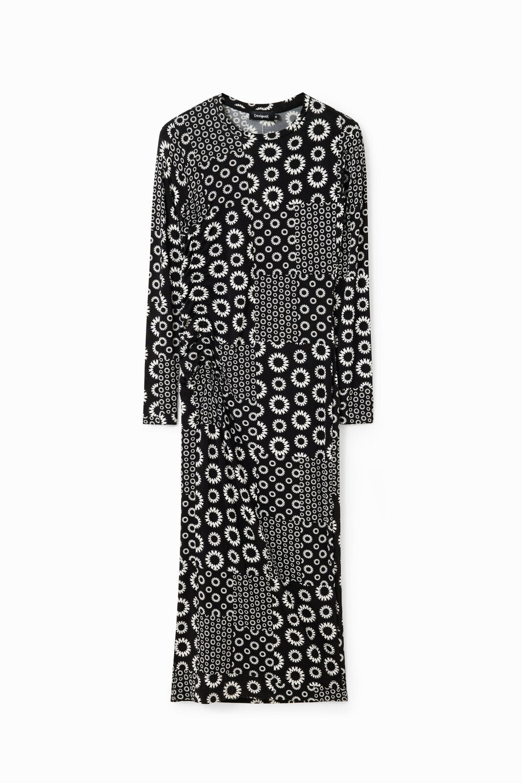 Desigual Slinky Motif Print Dress - Black/White