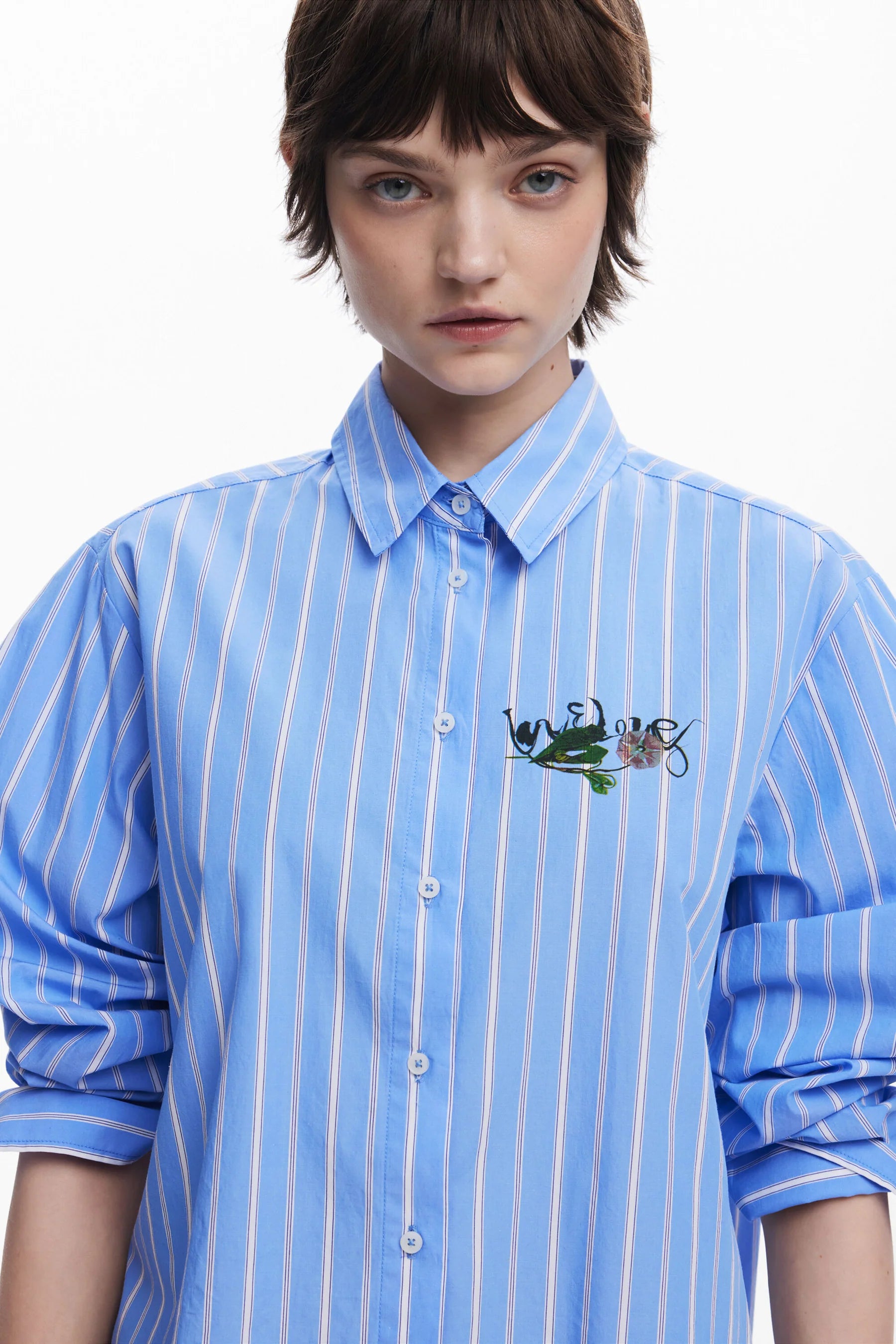 Desigual Oversized Striped Shirt 