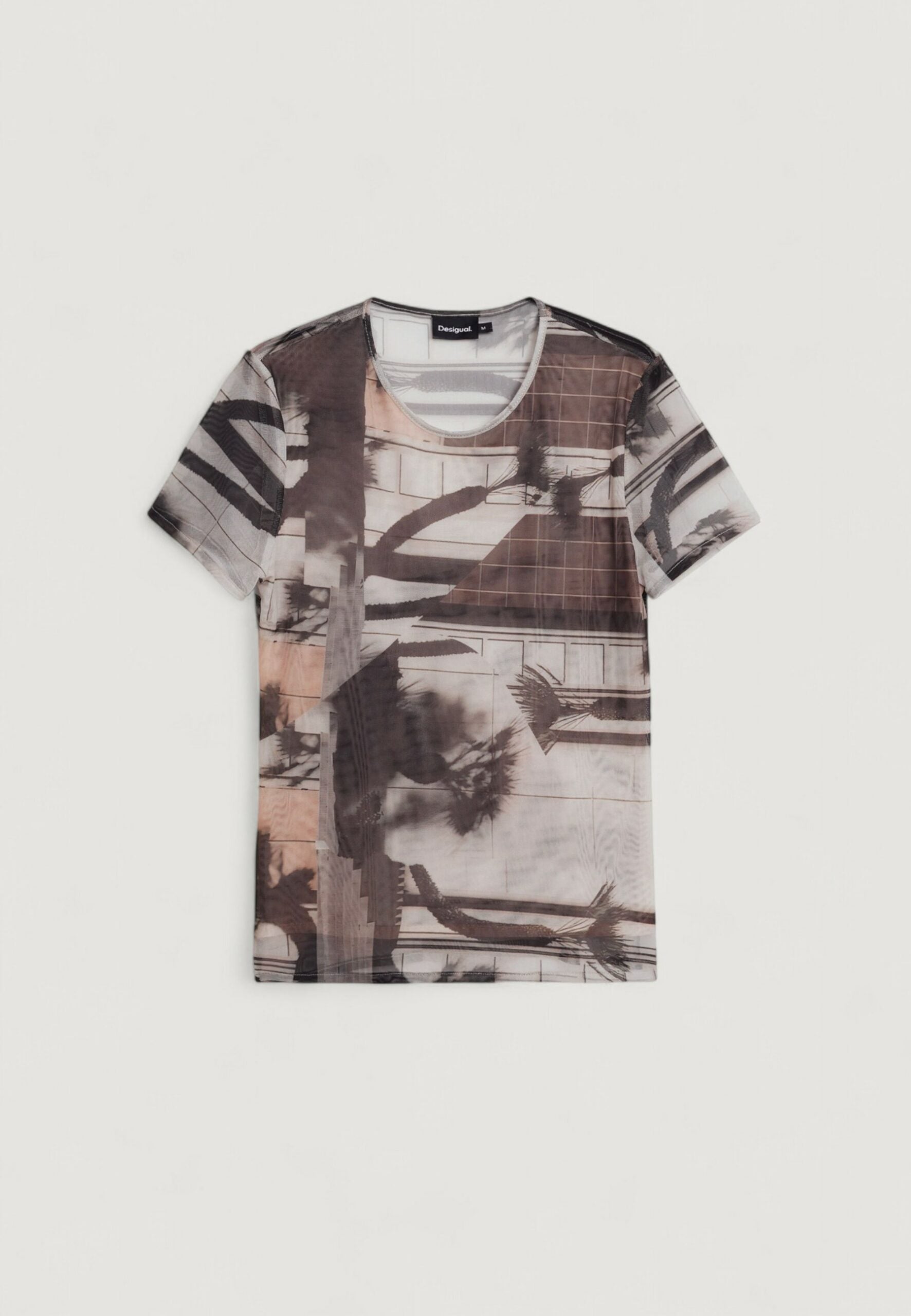 Desigual Mesh Print Top - Multi