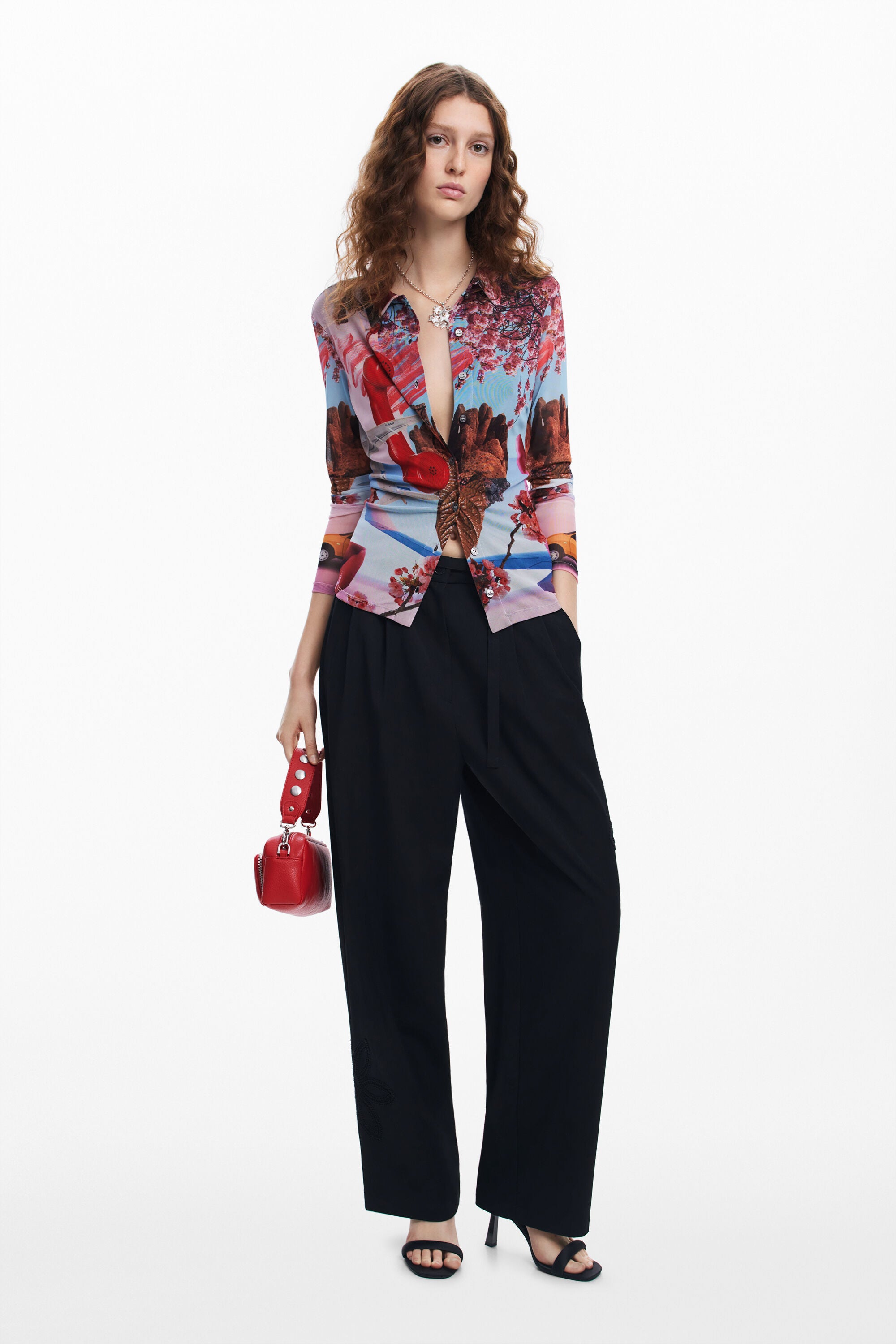 Desigual Mesh Shirt - Print Design By M. Christian Lacroix