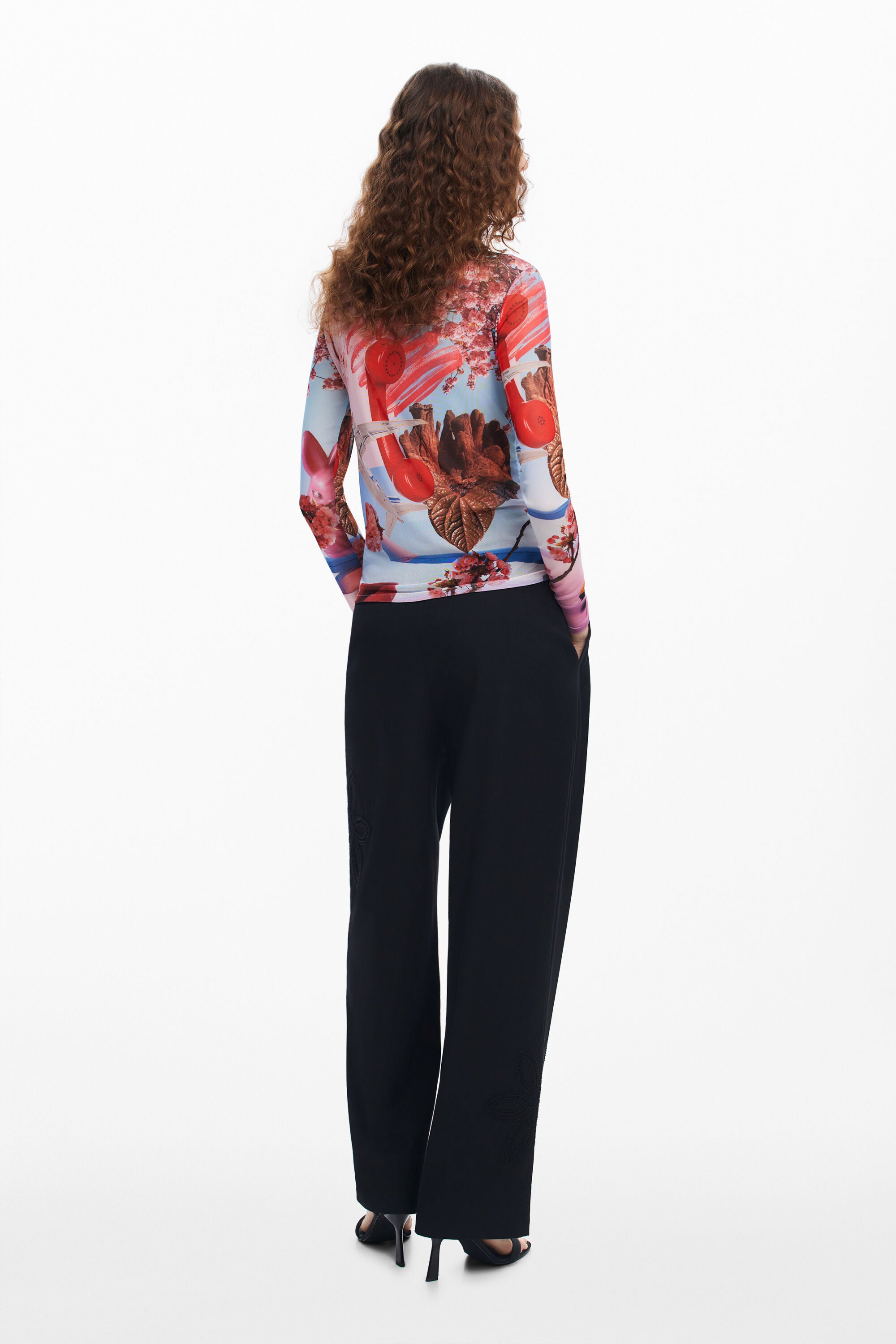 Desigual Mesh Shirt - Print Design By M. Christian Lacroix