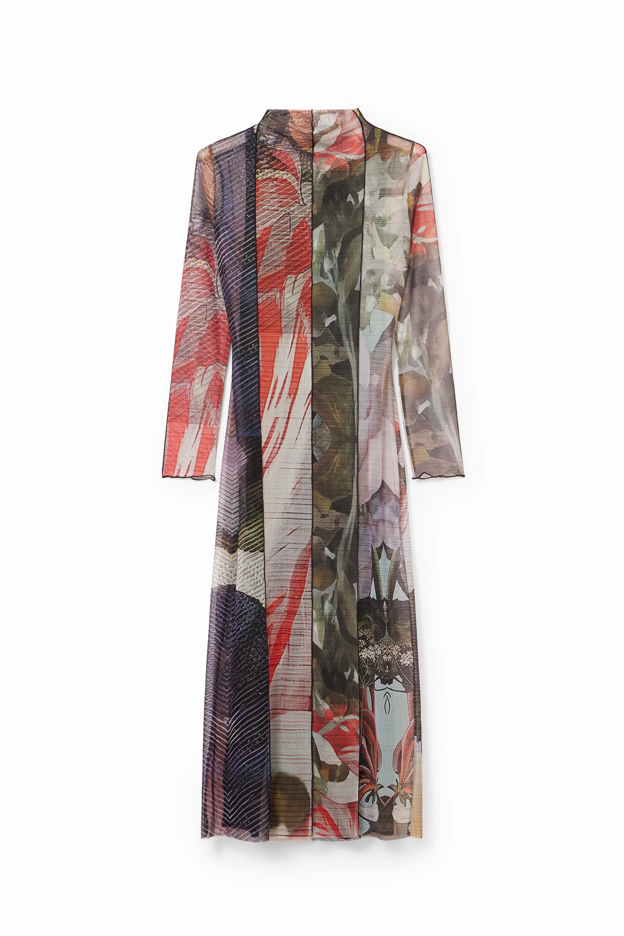 Desigual Mesh Print Slip Dress - Autumn Print