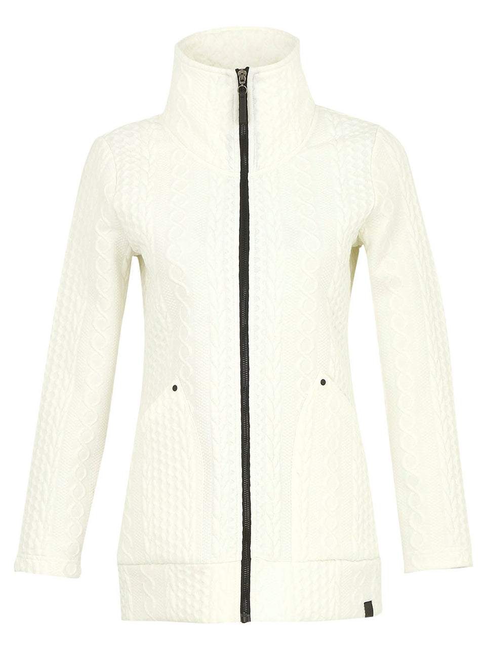 Dolcezza Textured Longline Jacket - Off White