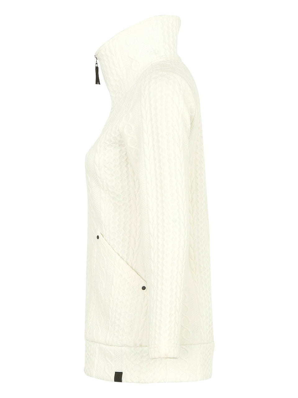 Dolcezza Textured Longline Jacket - Off White
