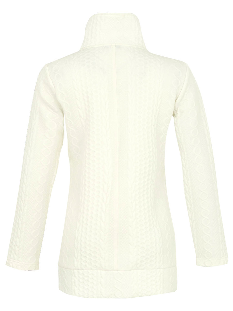 Dolcezza Textured Longline Jacket - Off White
