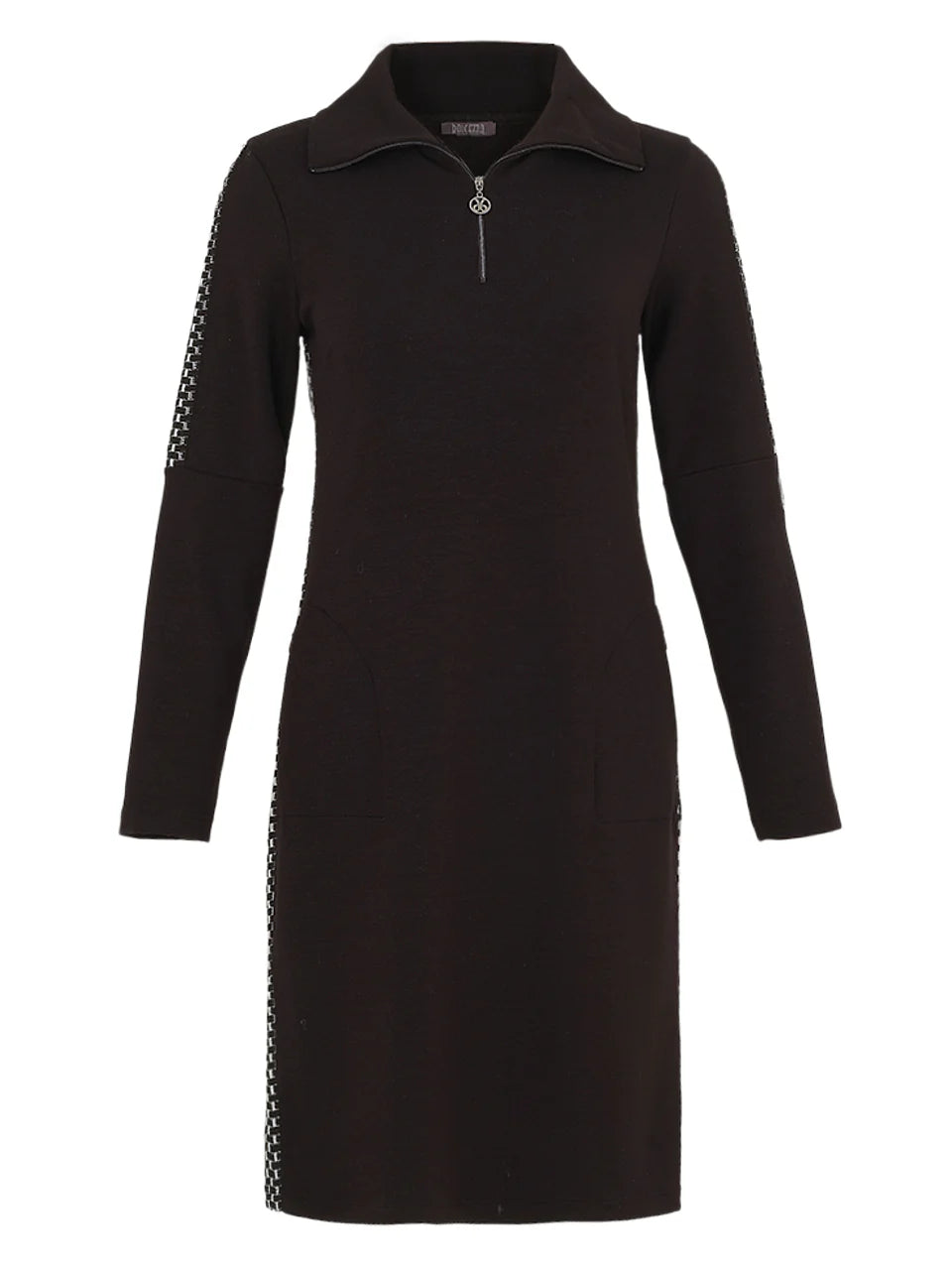 Dolcezza Zip Detail Dress - Black