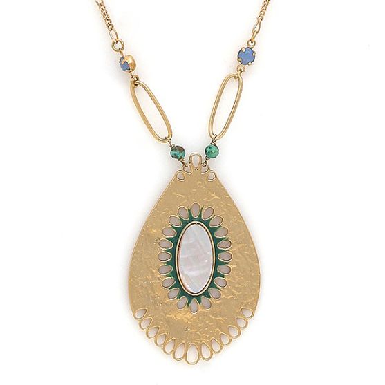 Frank Herval Zelie Long Pendant Necklace - Gold