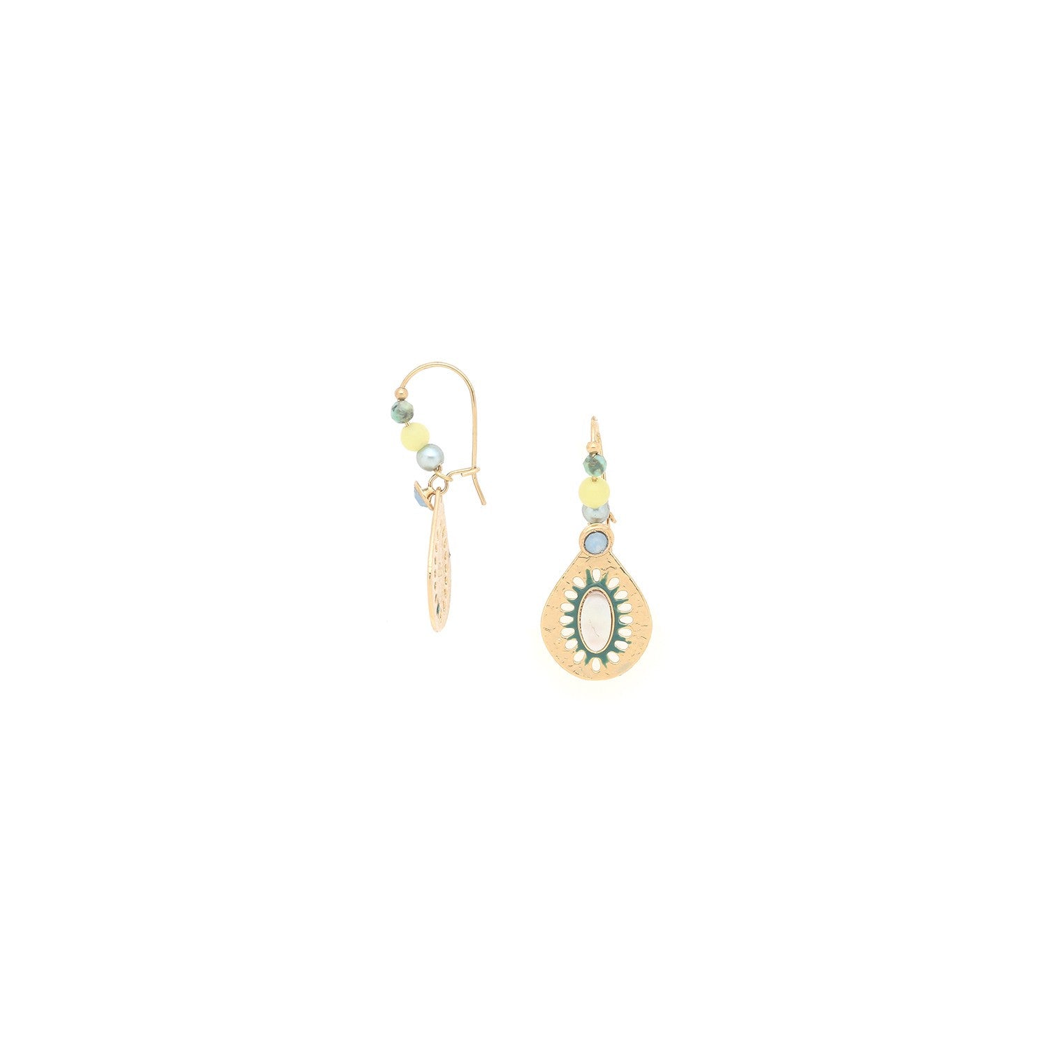 Frank Herval Zelie Stone Earings - Gold