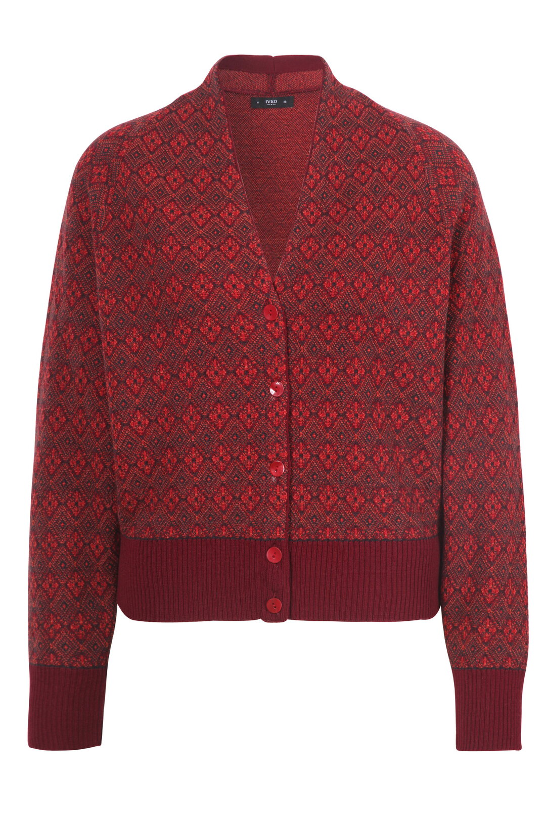 Ivko Jacquard Cardigan - Cinnabar
