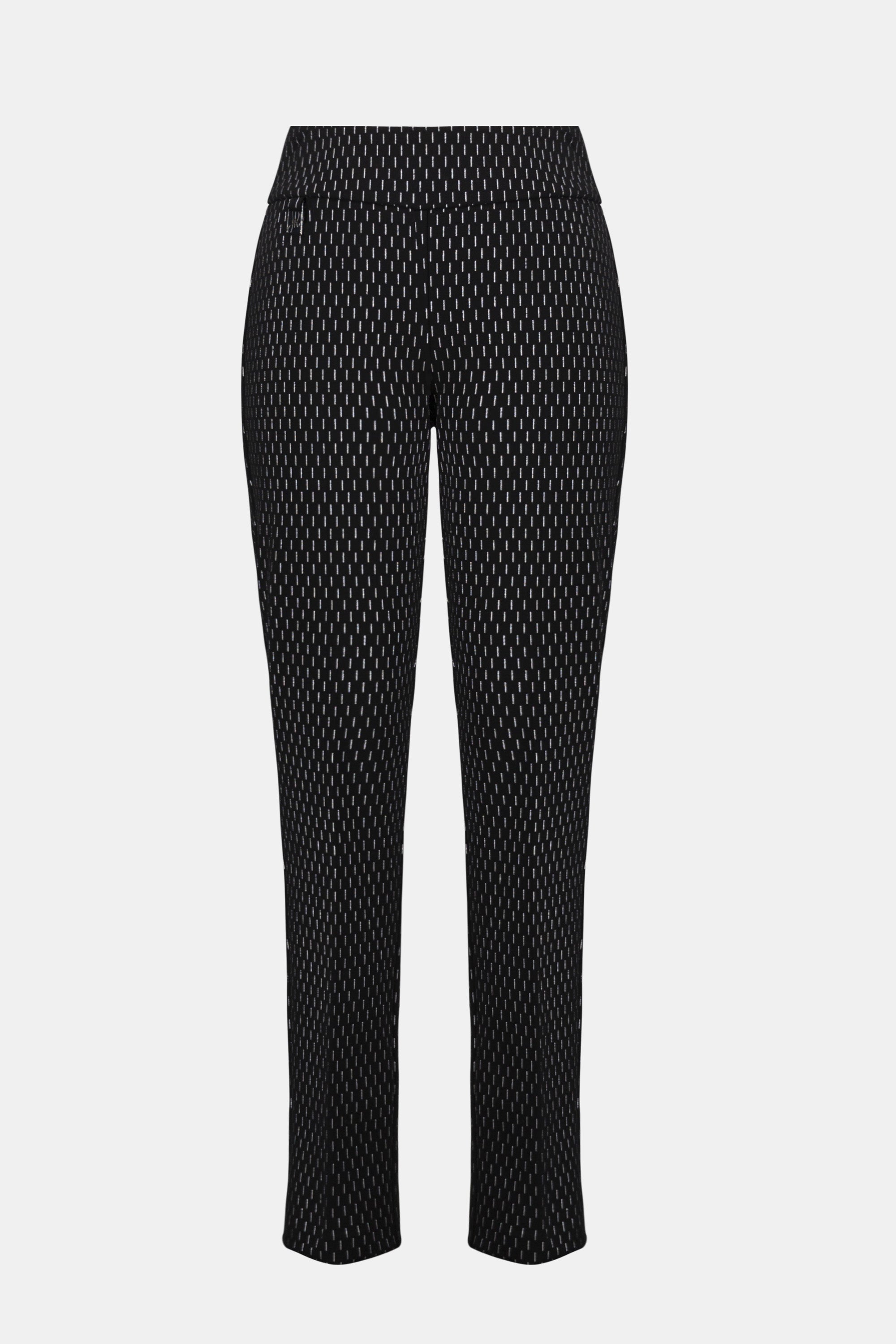 Joseph Ribkoff Foiled Slim Fit Pants 254143 - Black/ Silver