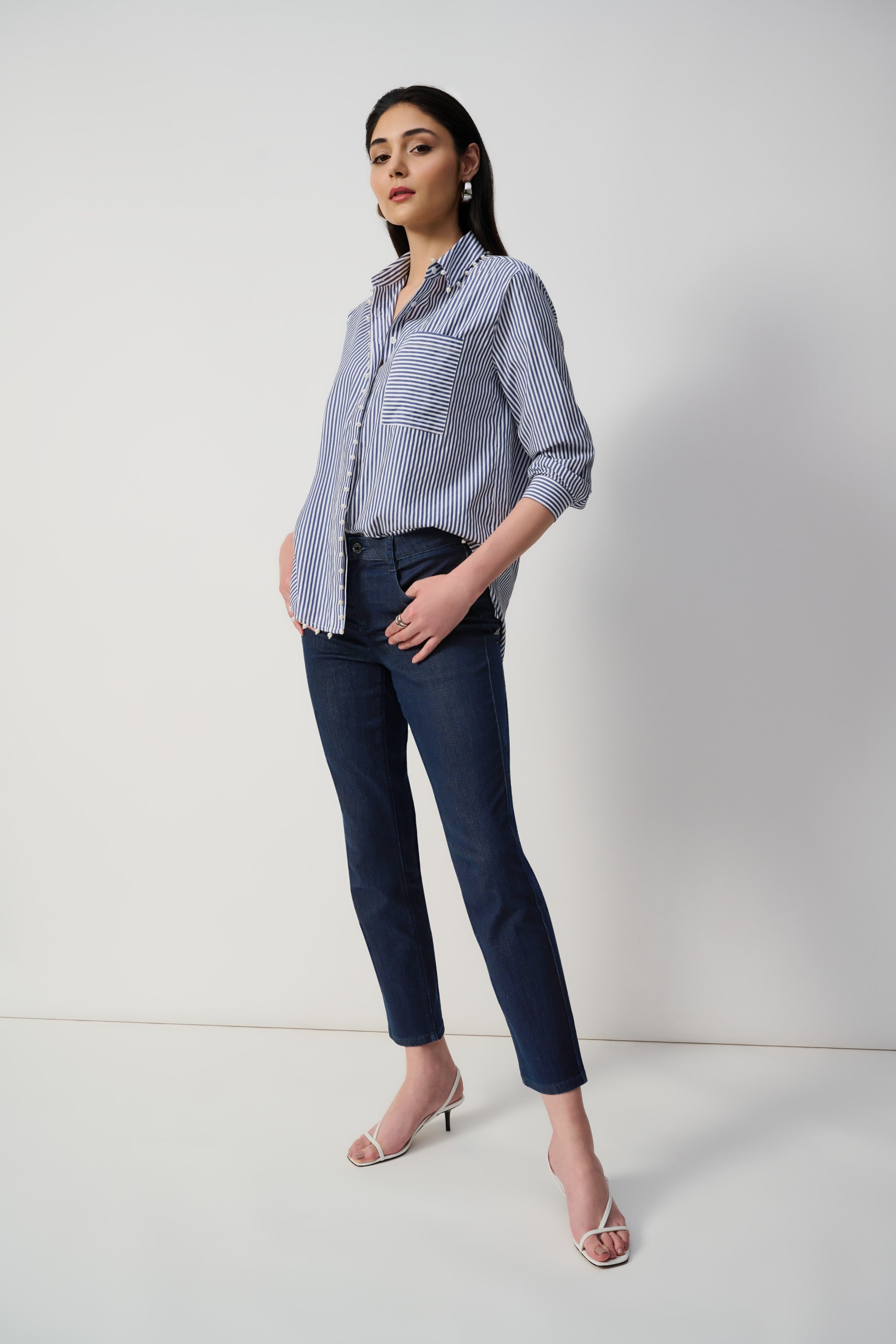 Joseph Ribkoff Gia Classic Fit Stretch Jeans 251966 - Dark Denim Blue
