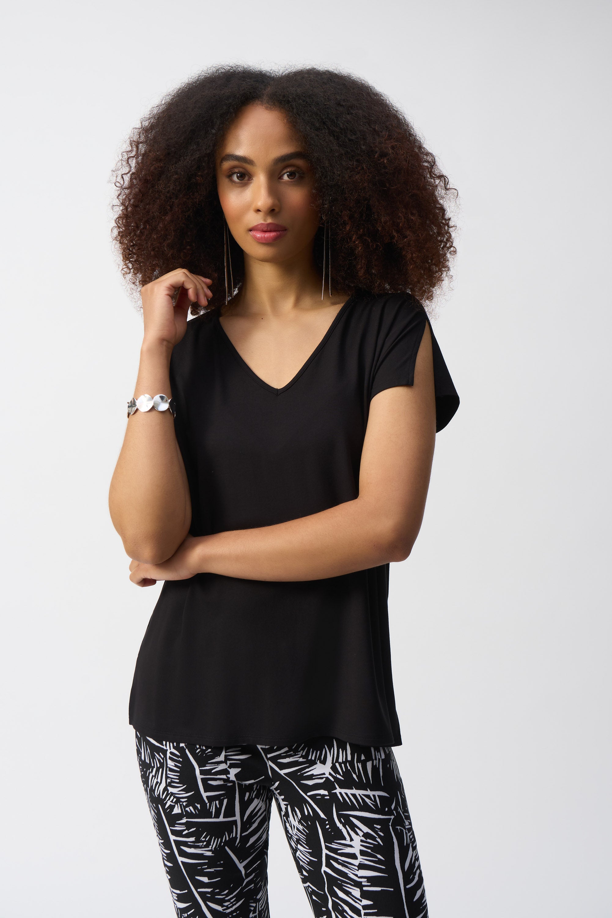 Joseph Ribkoff Boxy Top 251229 - Black