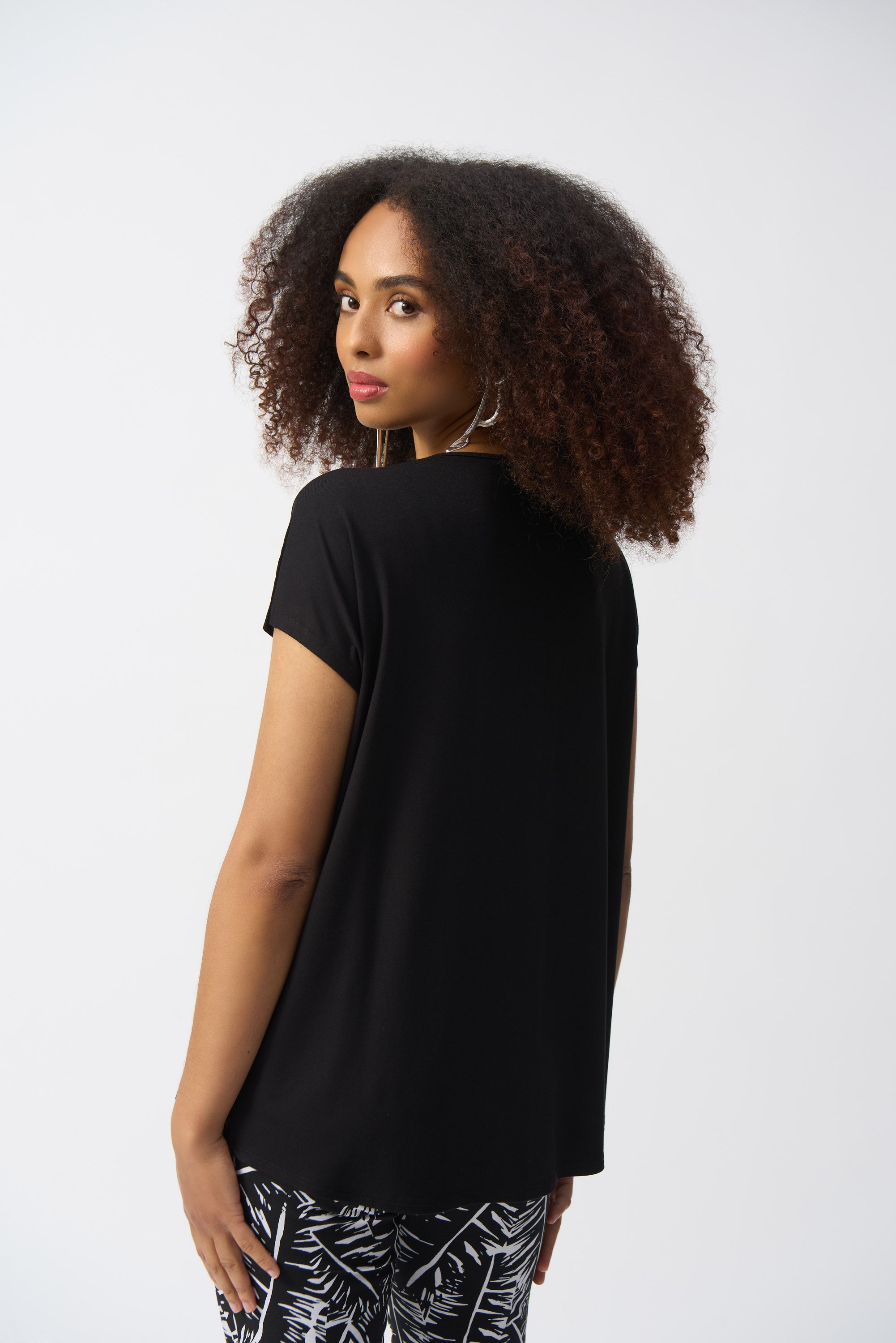 Joseph Ribkoff Boxy Top 251229 - Black