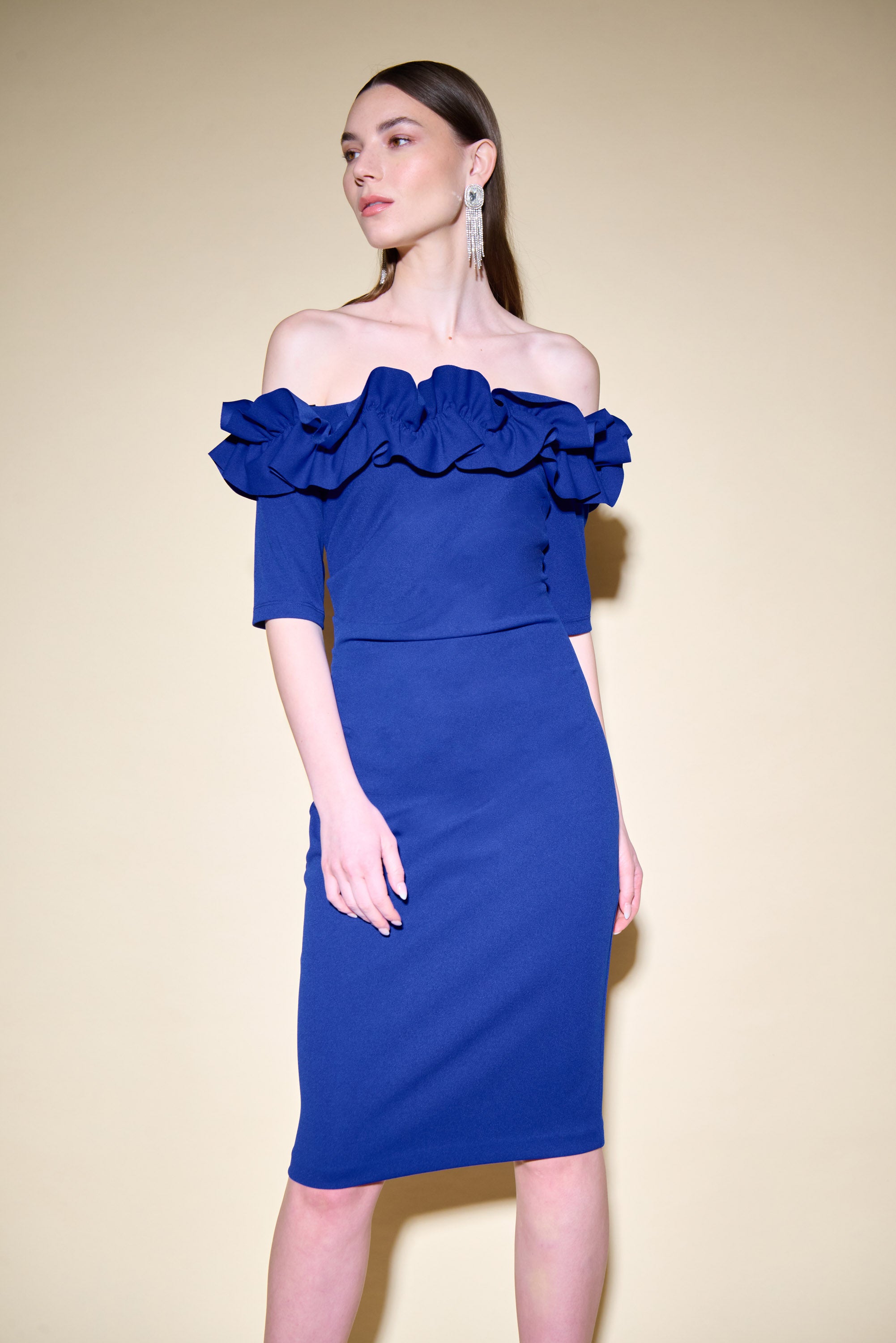 Joseph Ribkoff Chiffon Overlay Dress Style 221263