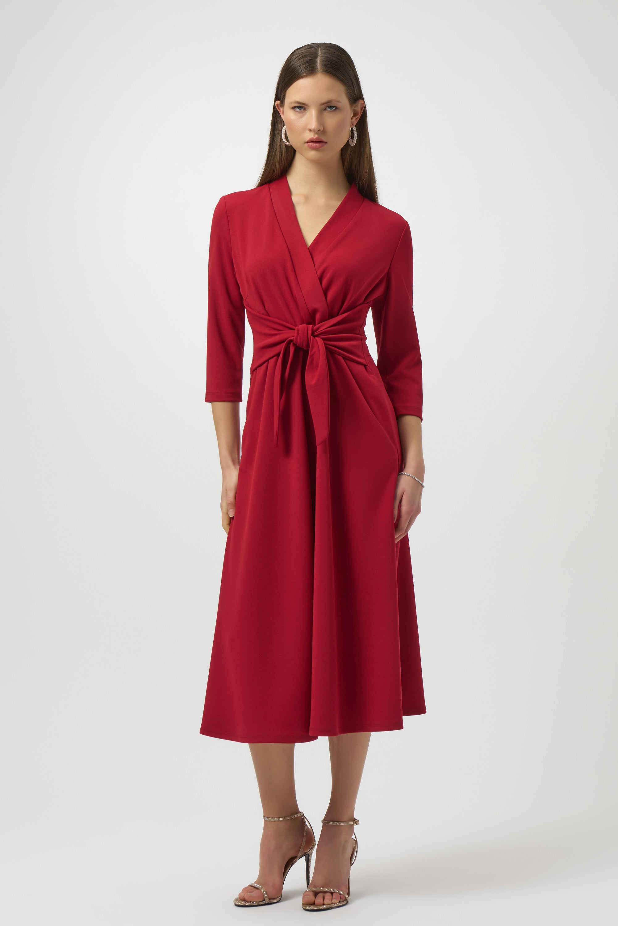 Joseph Ribkoff Fit & Flare Dress 254127 - Deep Cherry