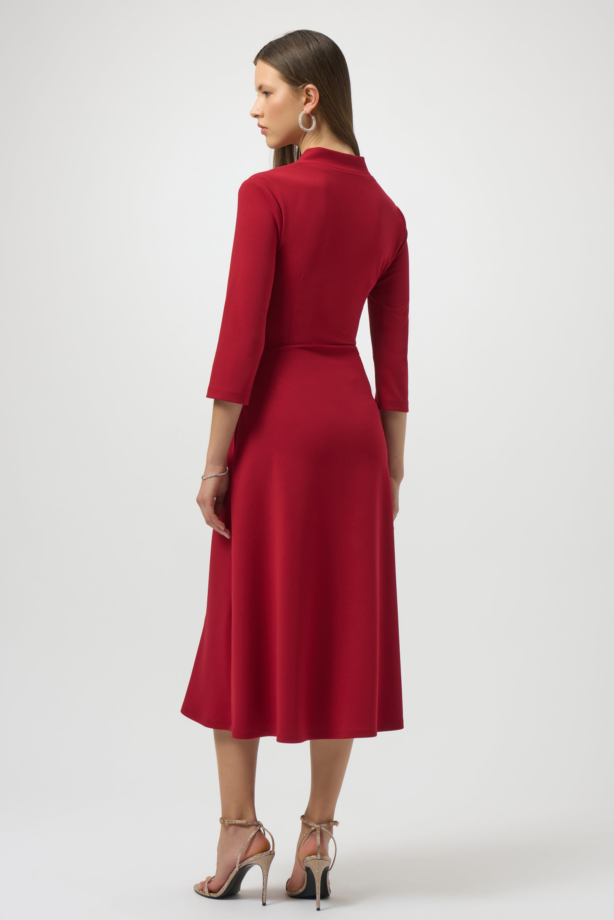 Joseph Ribkoff Fit & Flare Dress 254127 - Deep Cherry