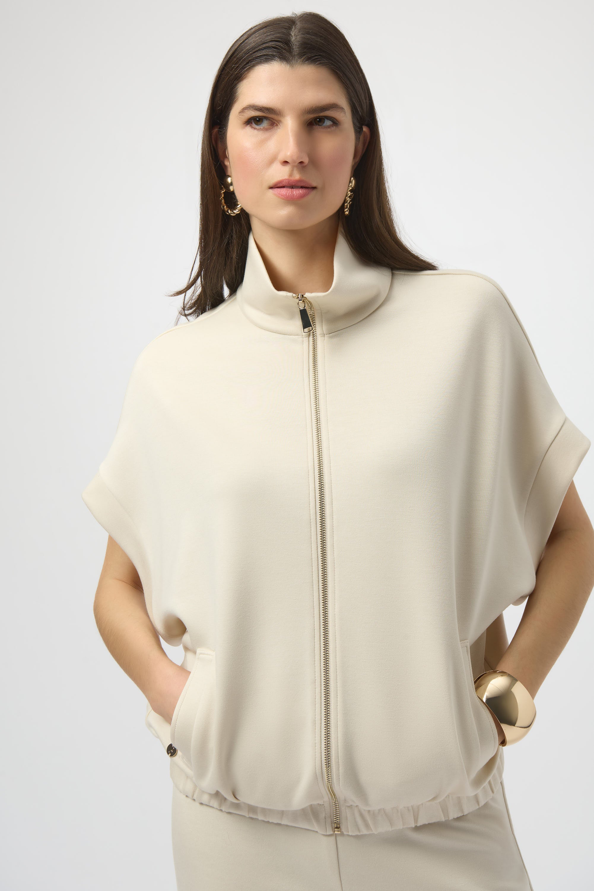 Joseph Ribkoff Scuba Boxy Jacket 254145 - Birch