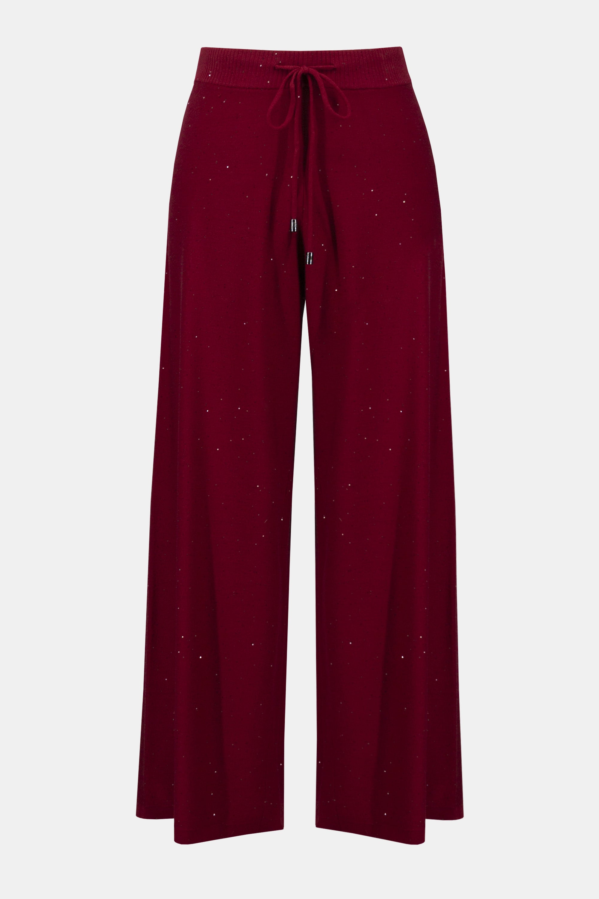 Joseph Ribkoff Sequined Knit Cullotte Pants 244922 - Deep Cherry