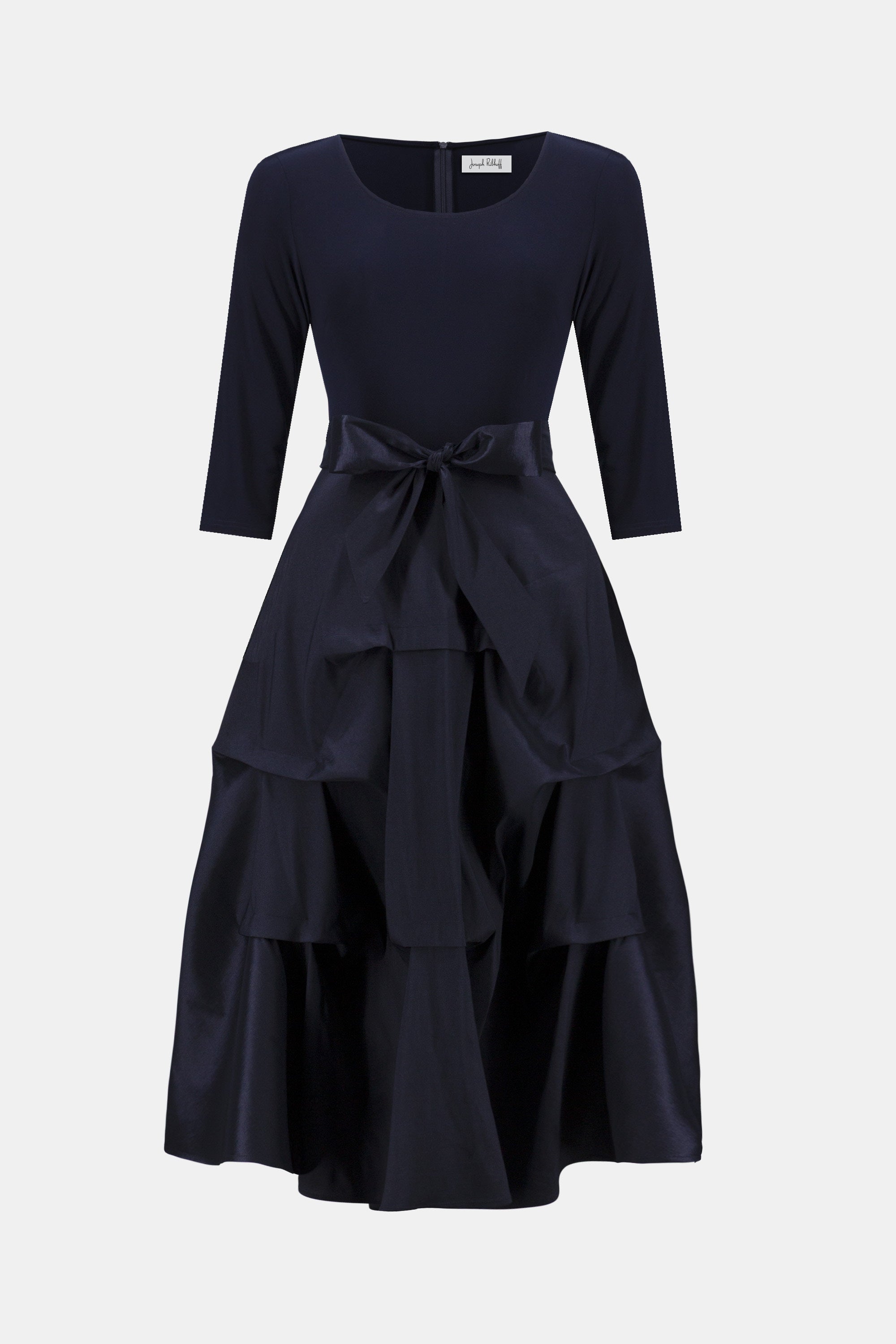 Joseph Ribkoff Signature Stretch Taffeta Fit & Flare Dress 261720 - Midnight Blue