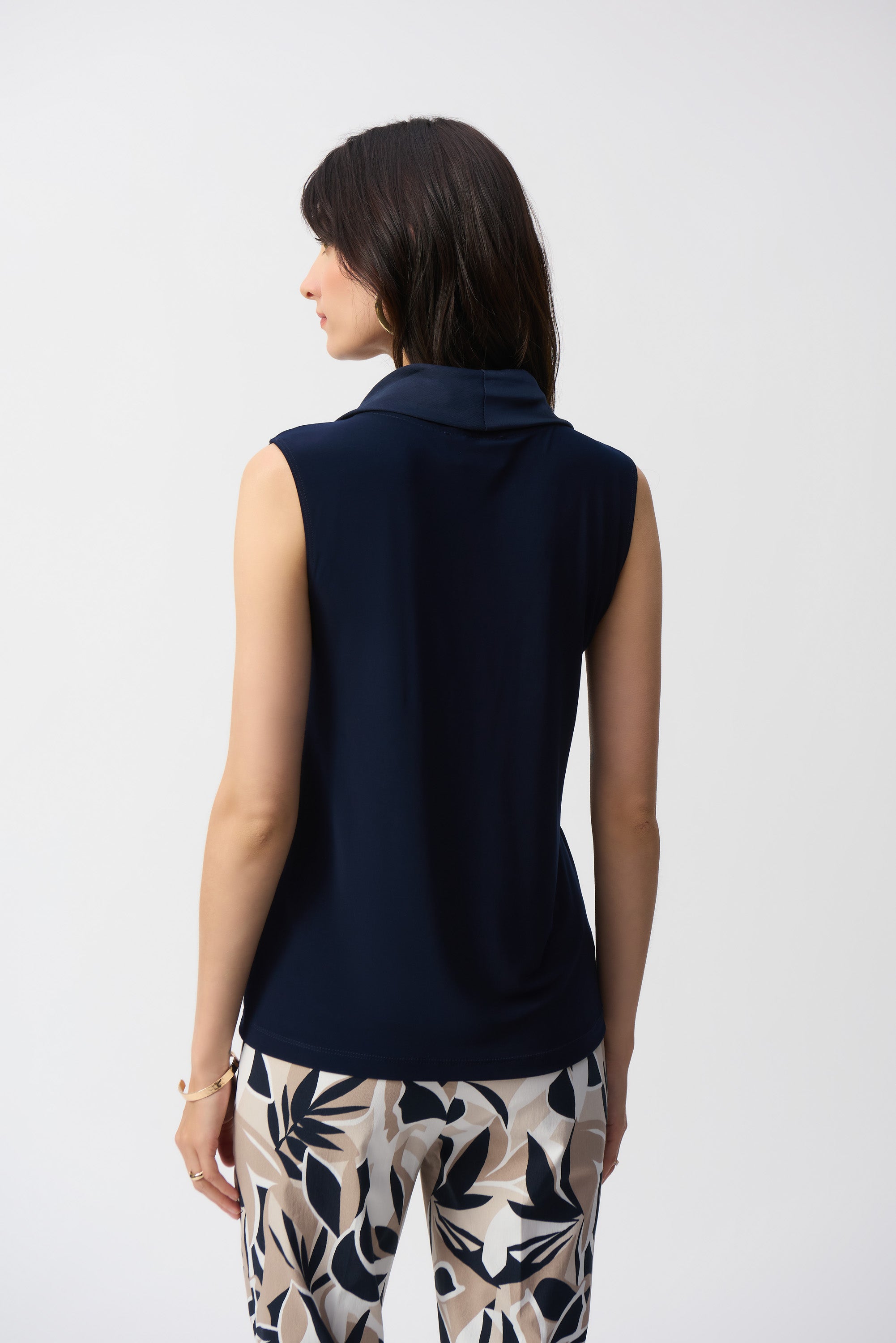 Joseph Ribkoff Satin Sleeveless Top 251276 - Midnight Blue