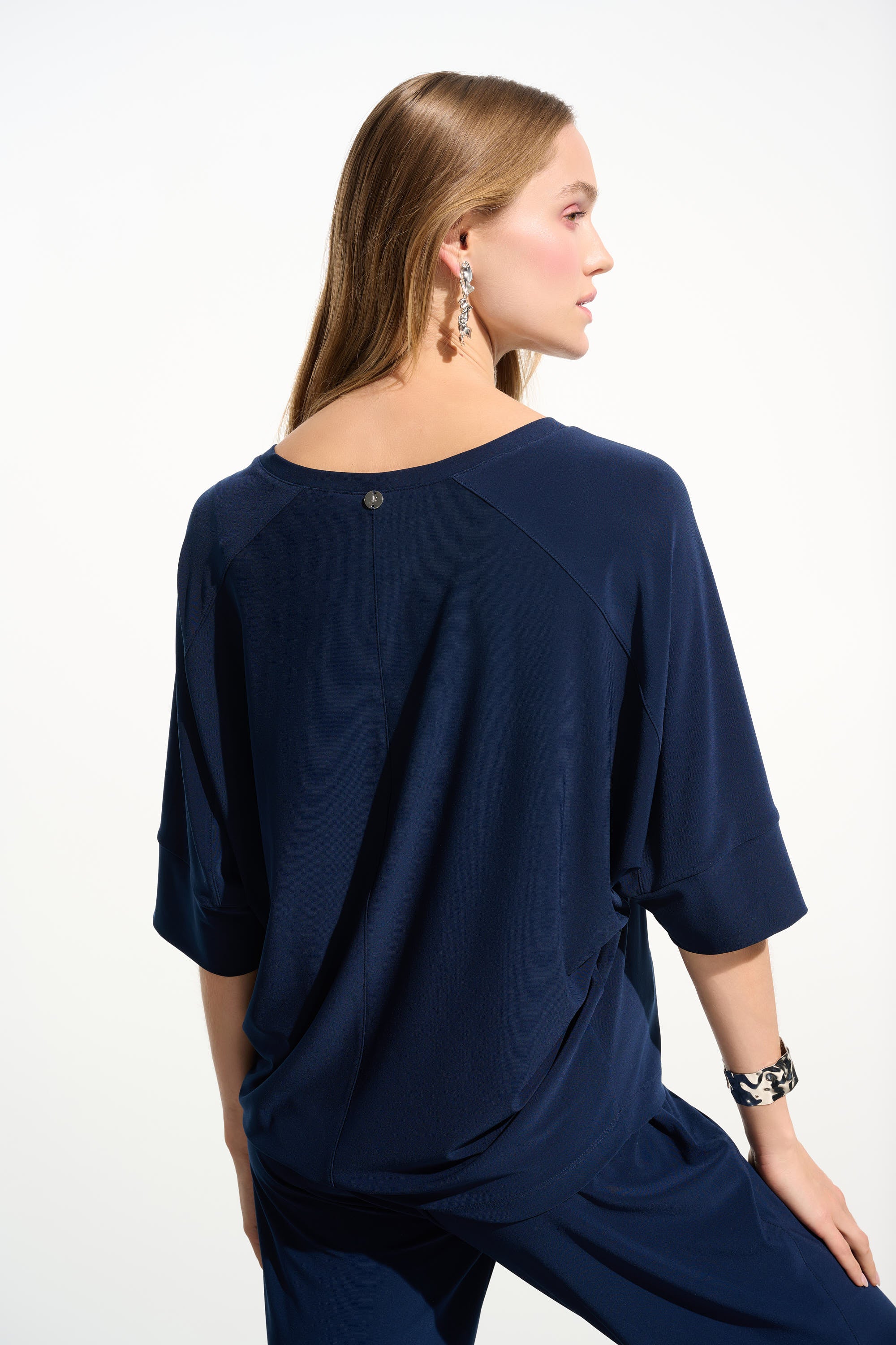 Joseph Ribkoff V-Neck Boxy Top 261641 - Indigo
