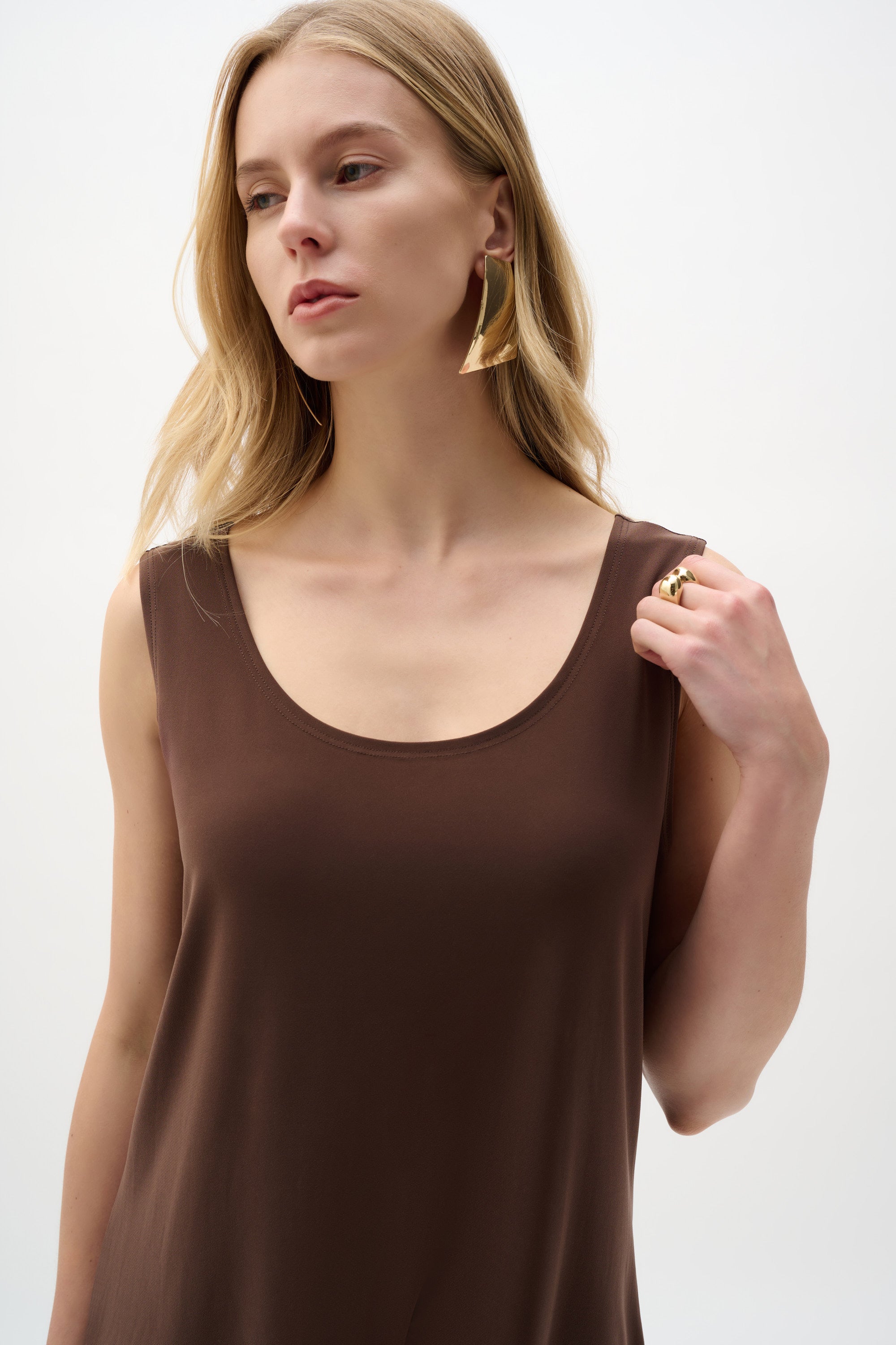 Joseph Ribkoff Scoop Neck Camisole 251970 - Mahogany