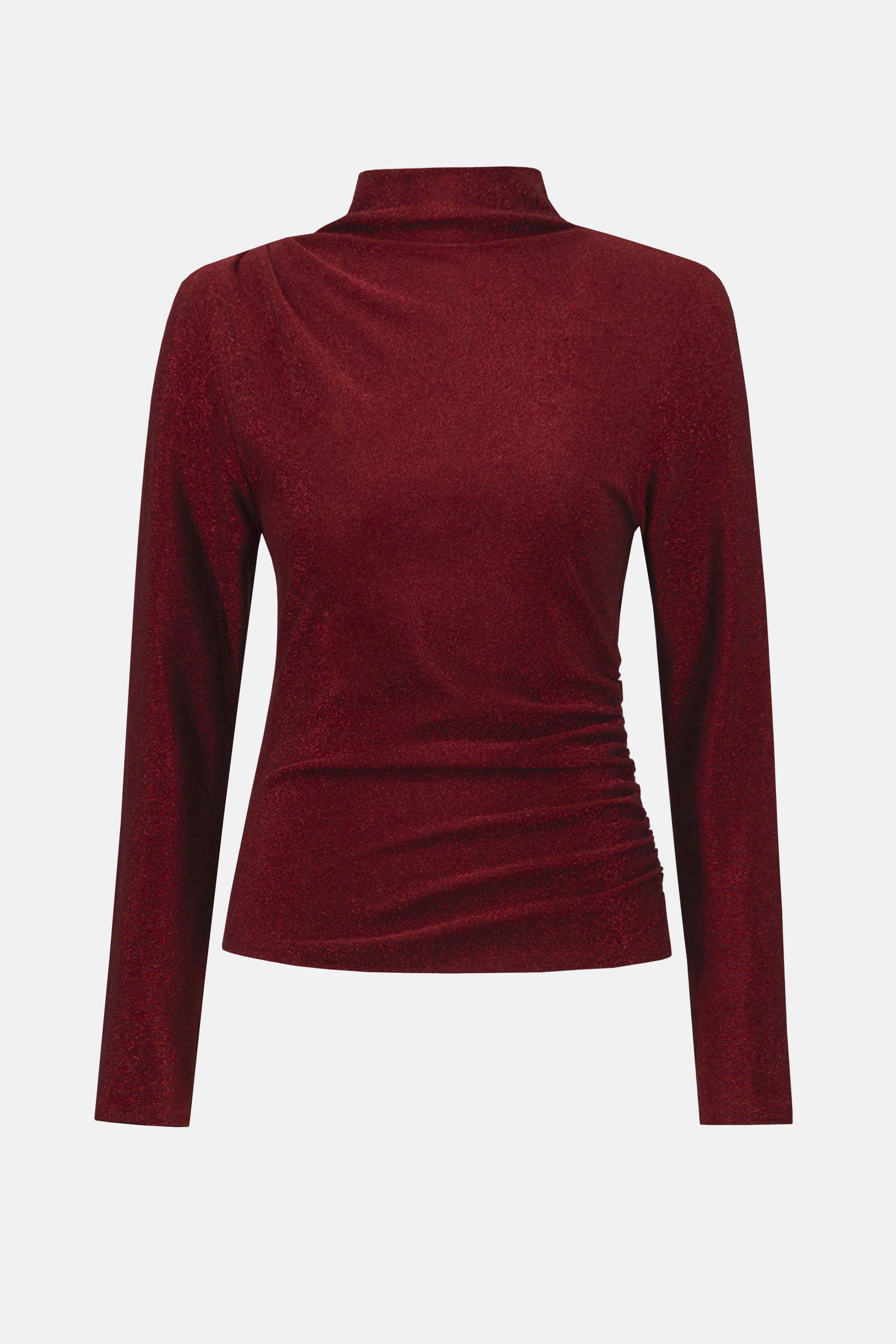 Joseph Ribkoff Sparkle Knit Fit Top 254162 - Deep Cherry